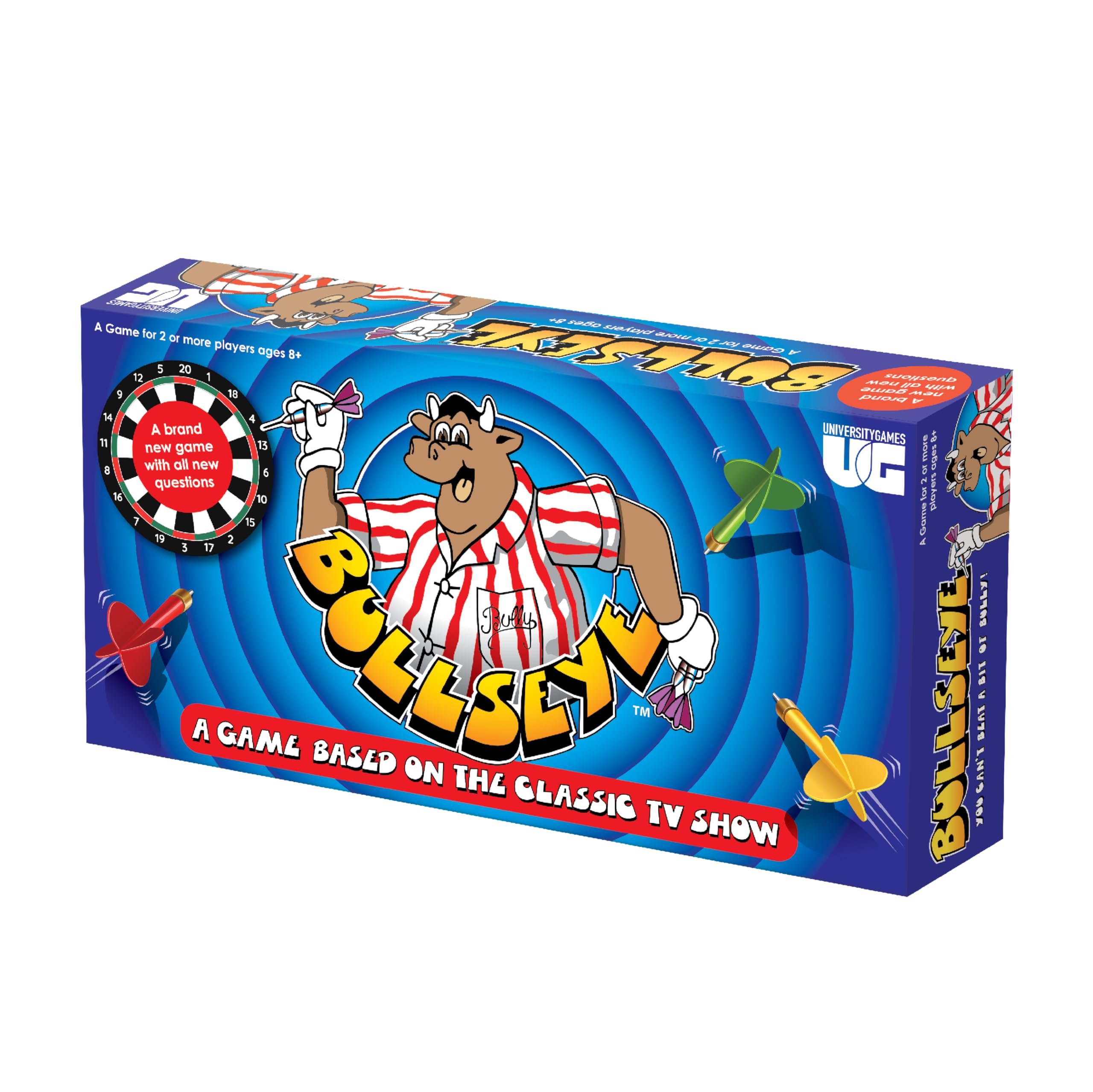 University Games Bullseye Board Game with Magnetic Darts