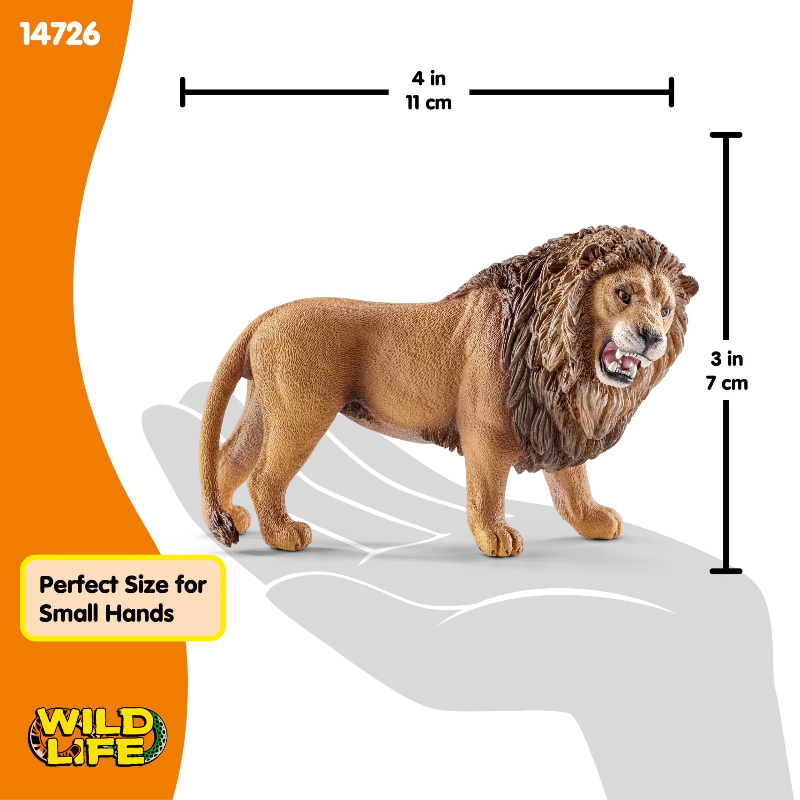 SCHLEICH Lion 14726 - Roaring Wildlife Figurine for Kids 3-10 Years 10