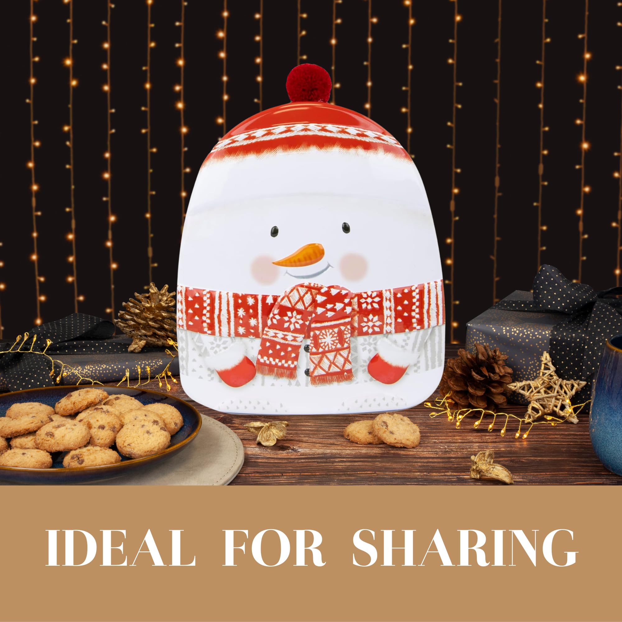 The Silver Crane Co. - Snowman Gift Set Christmas Biscuits Tin 5