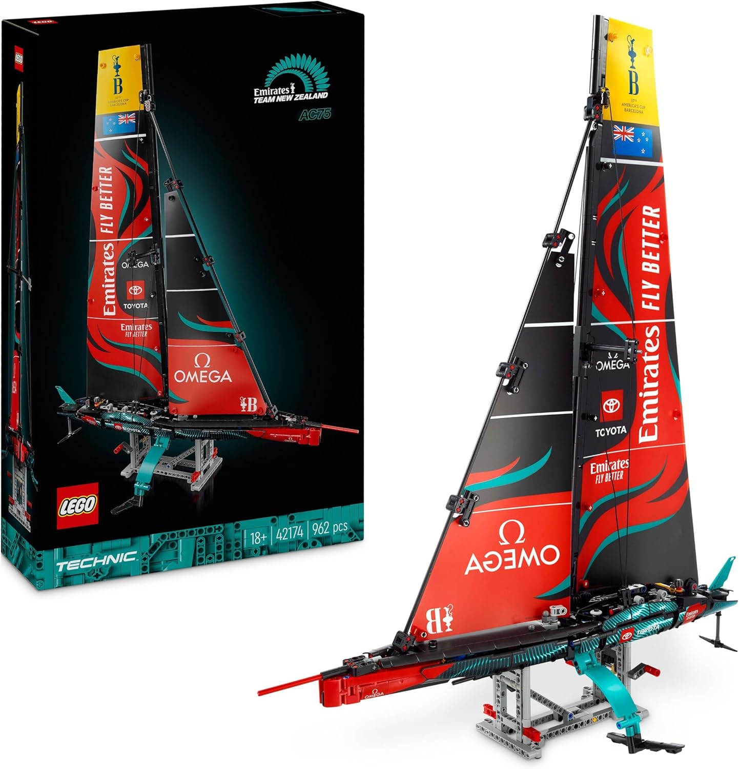 LEGO Technic Emirates Team New Zealand AC75 Yacht Building Set - Advanced Build for Adults
