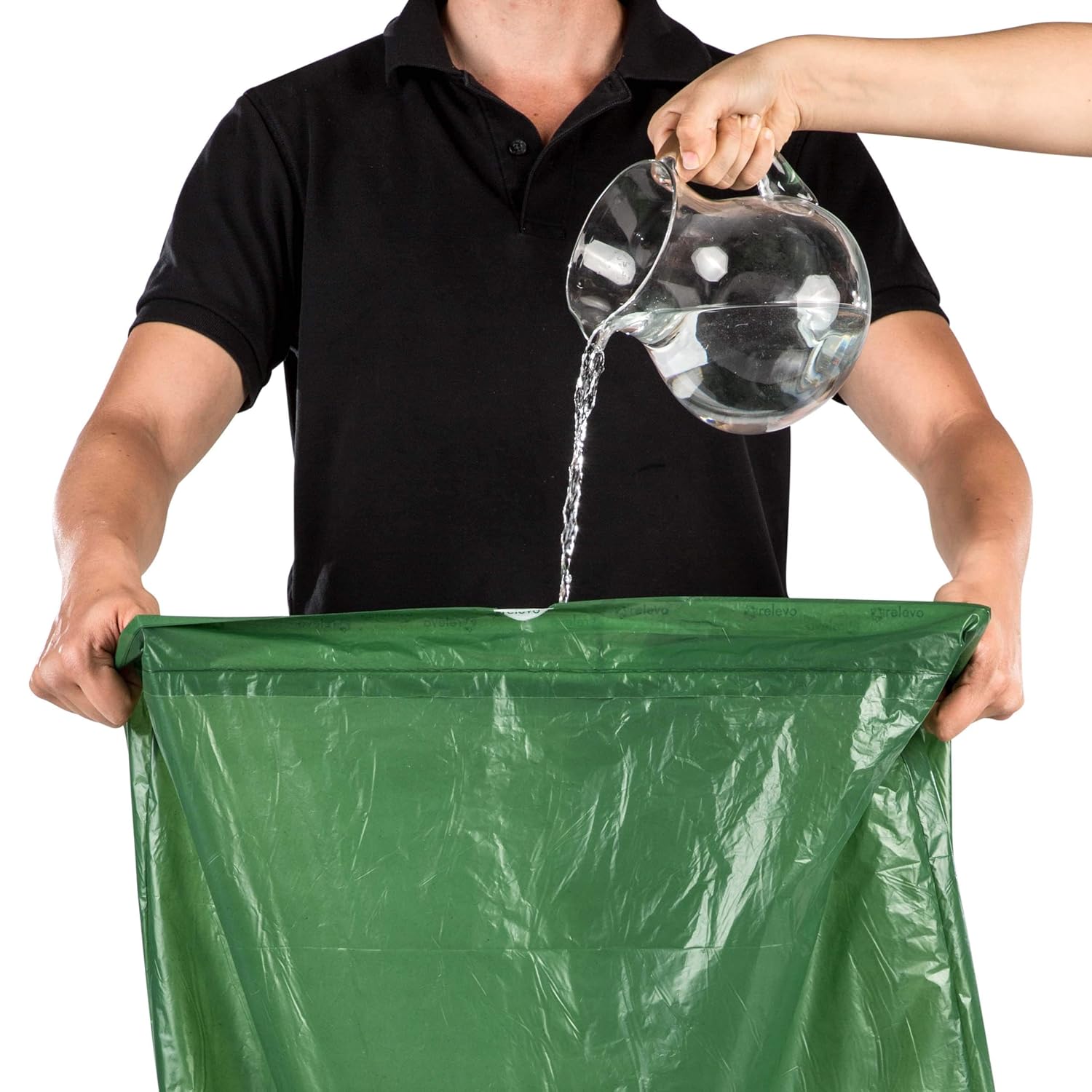 Relevo 100% Recycled Heavy Duty Bin Liners 30L - 15 Bags, Anti-Drip System, Blue Angel Certified 8