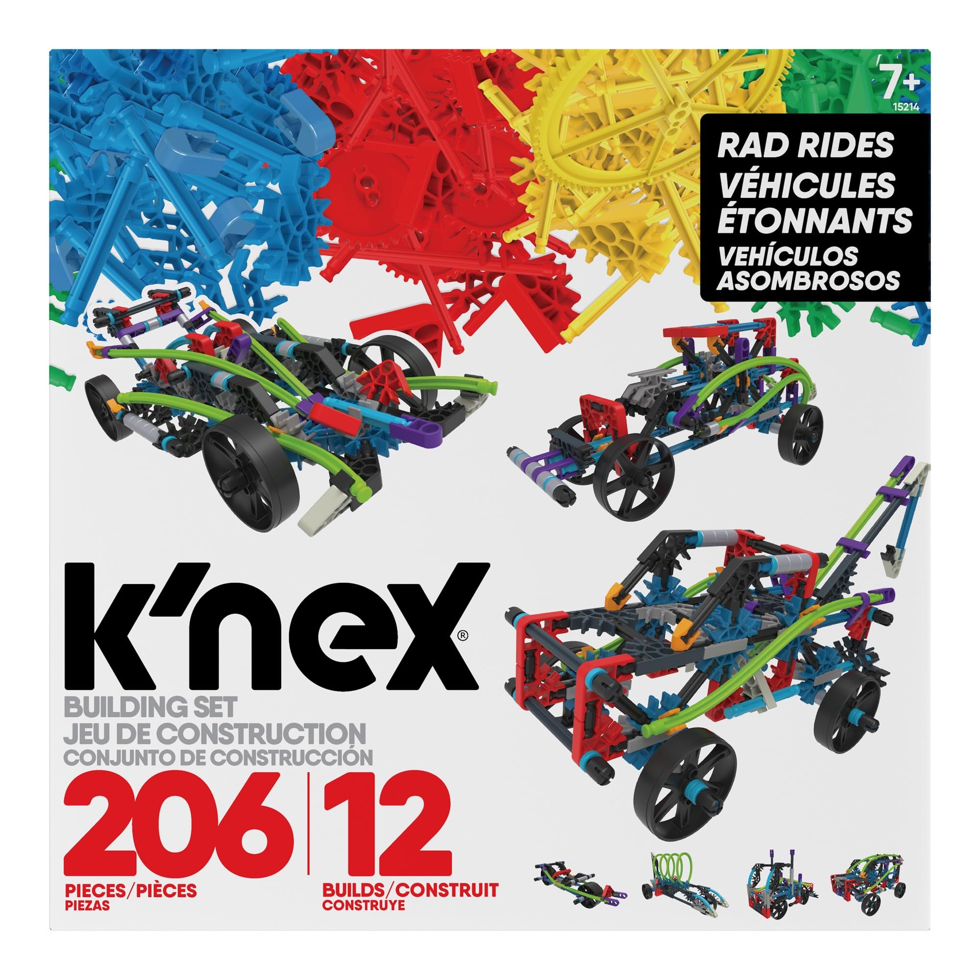 K'NEX Rad Rides Building Set - 206-Piece STEM Construction Toy for Kids 7+