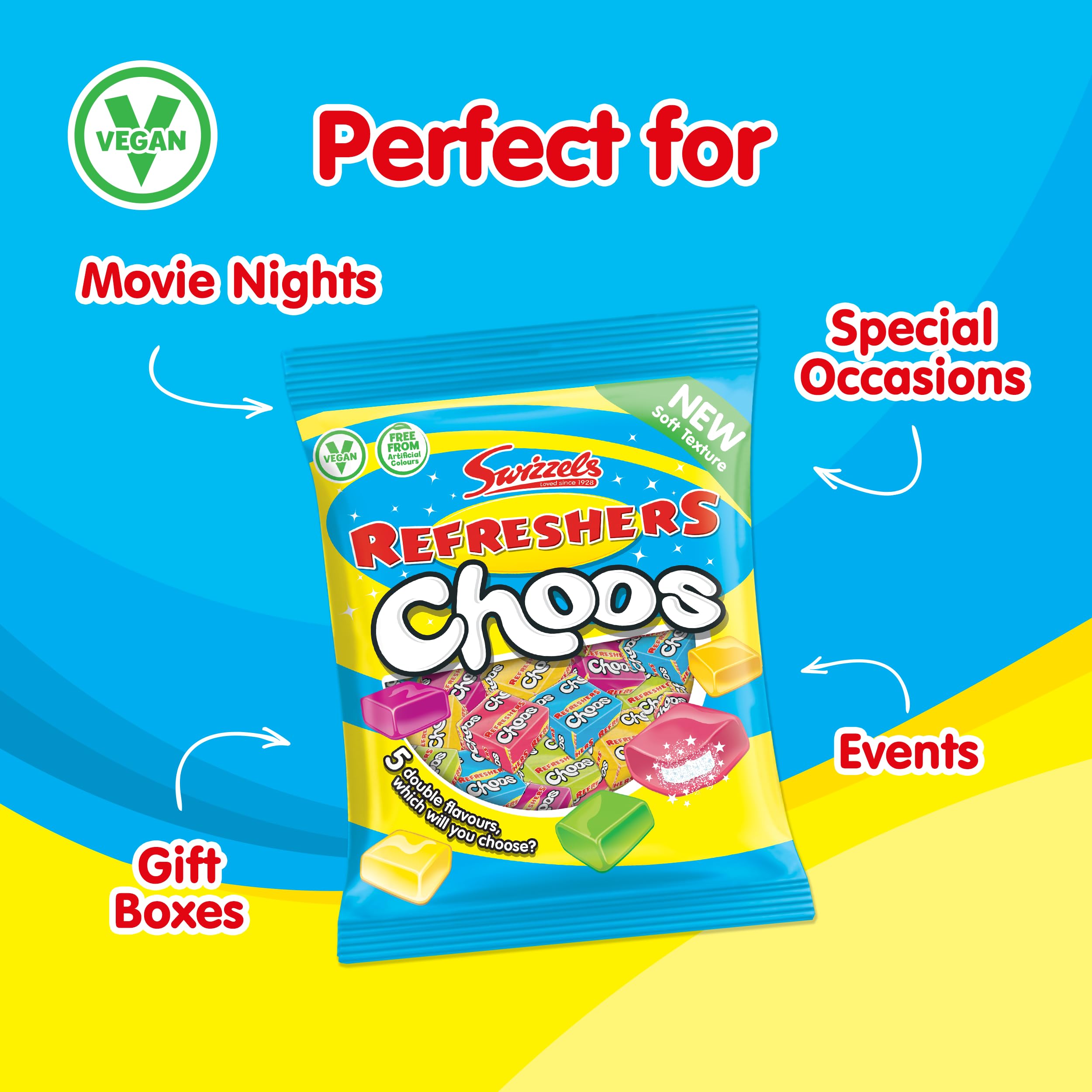 Swizzels Refreshers Choos Sharing Bag, 150g 4