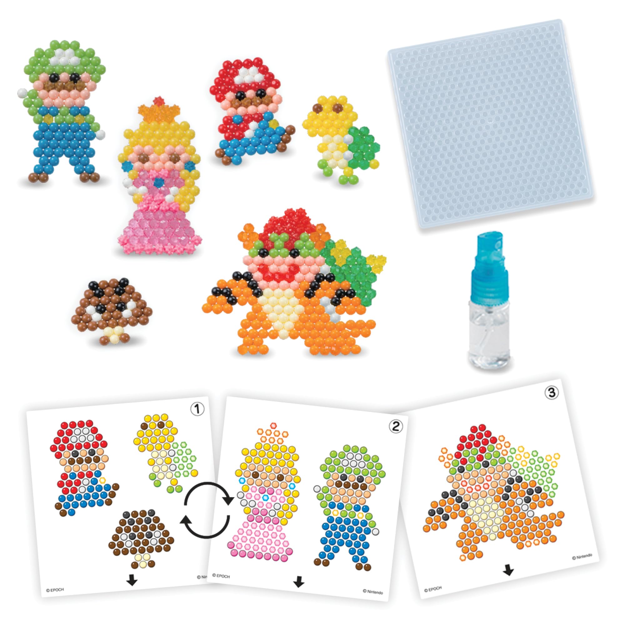 Aquabeads Super Mario Character Set - Arts & Crafts Bead Kit for Kids 4+ 7