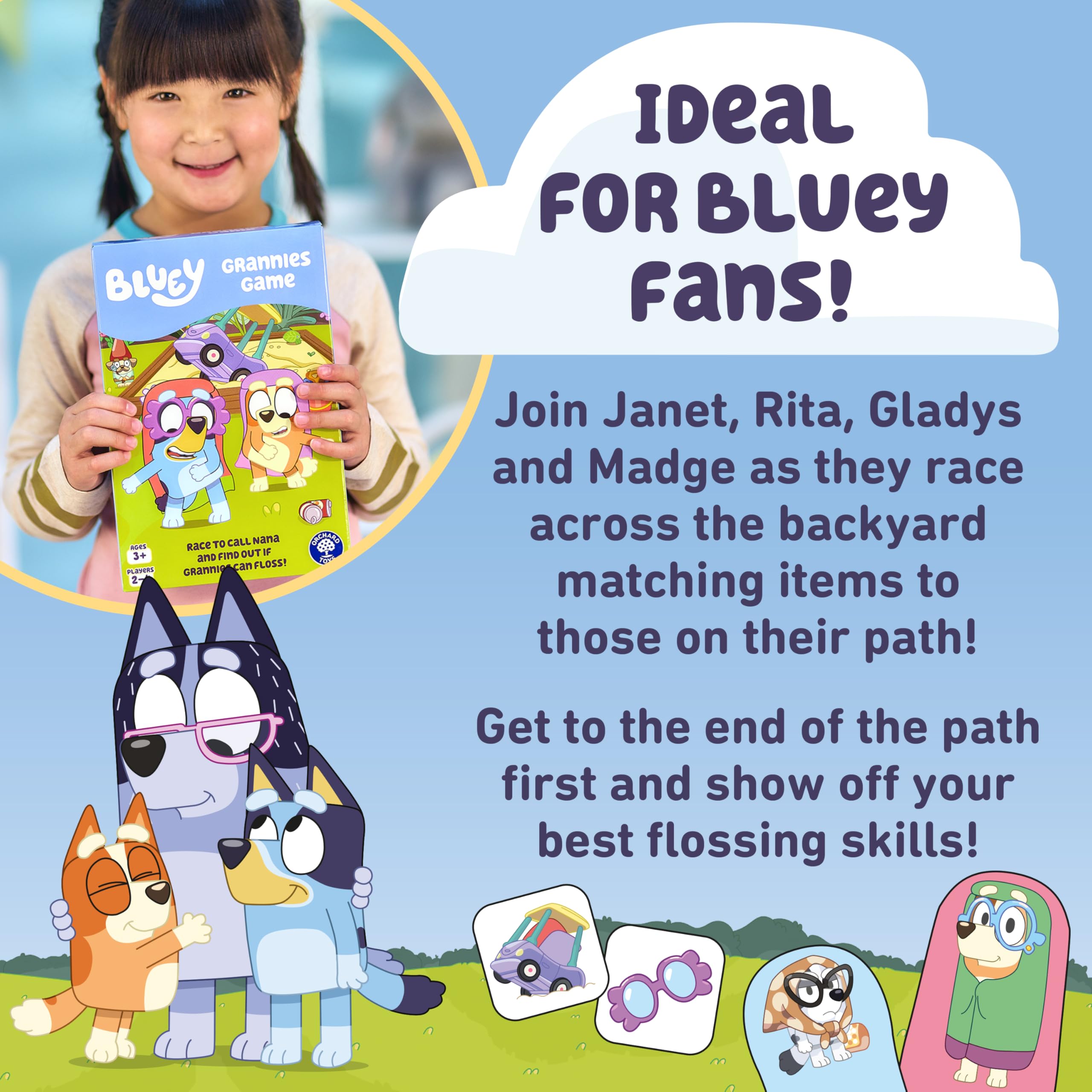 Orchard Toys Offizielles Bluey Grannies Zuordnungs- und Memory-Spiel für Kinder ab 3 Jahren 7