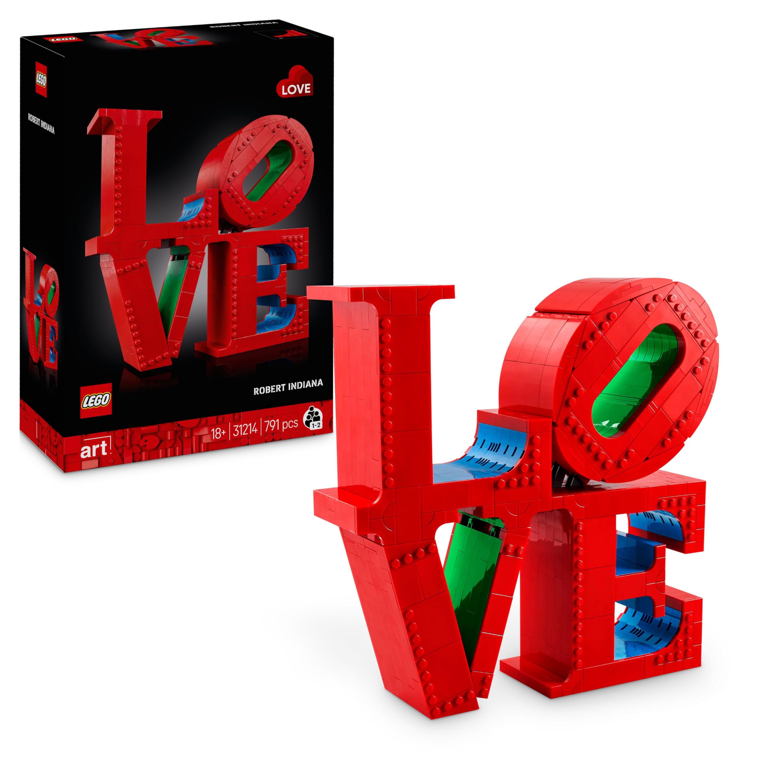 LEGO Art LOVE Building Set 31214 - Brick-Built Home Decor for Adults