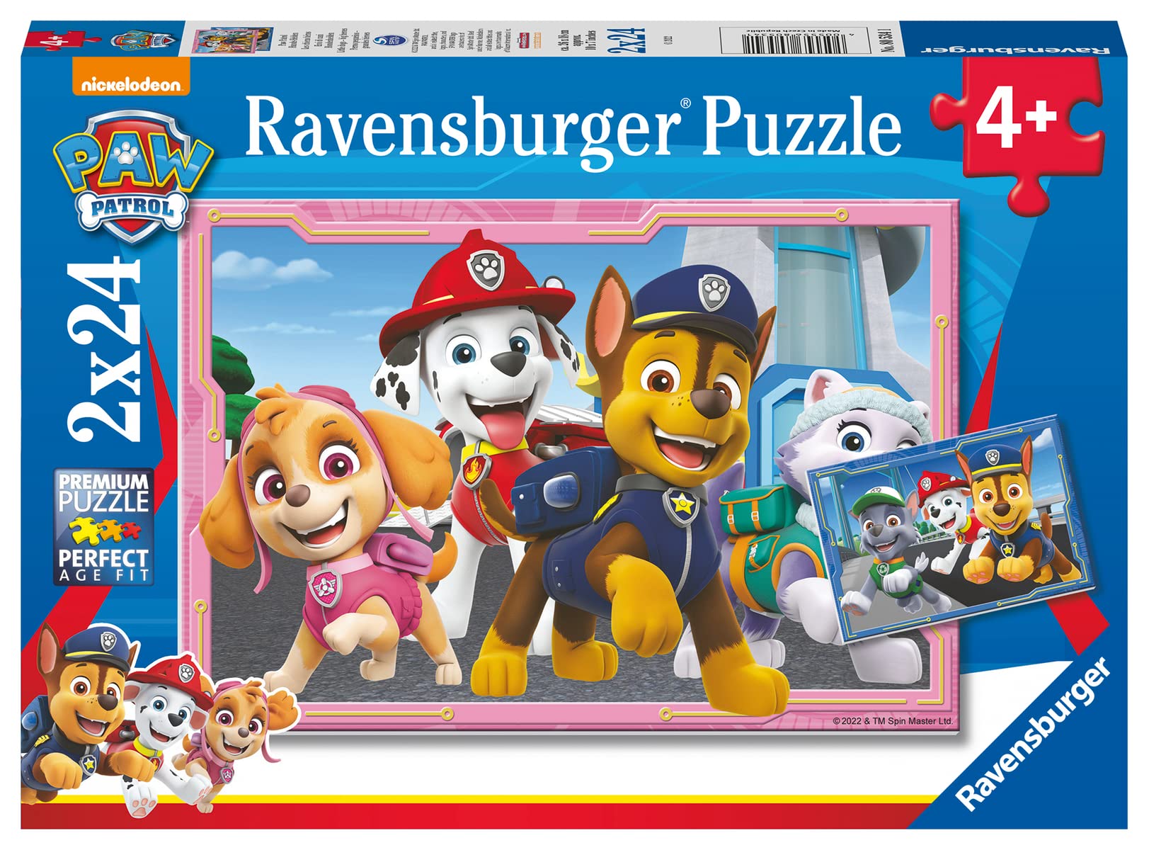 Ravensburger Paw Patrol 2x 24-Piece Jigsaw Puzzles for Kids 4 Years and Up