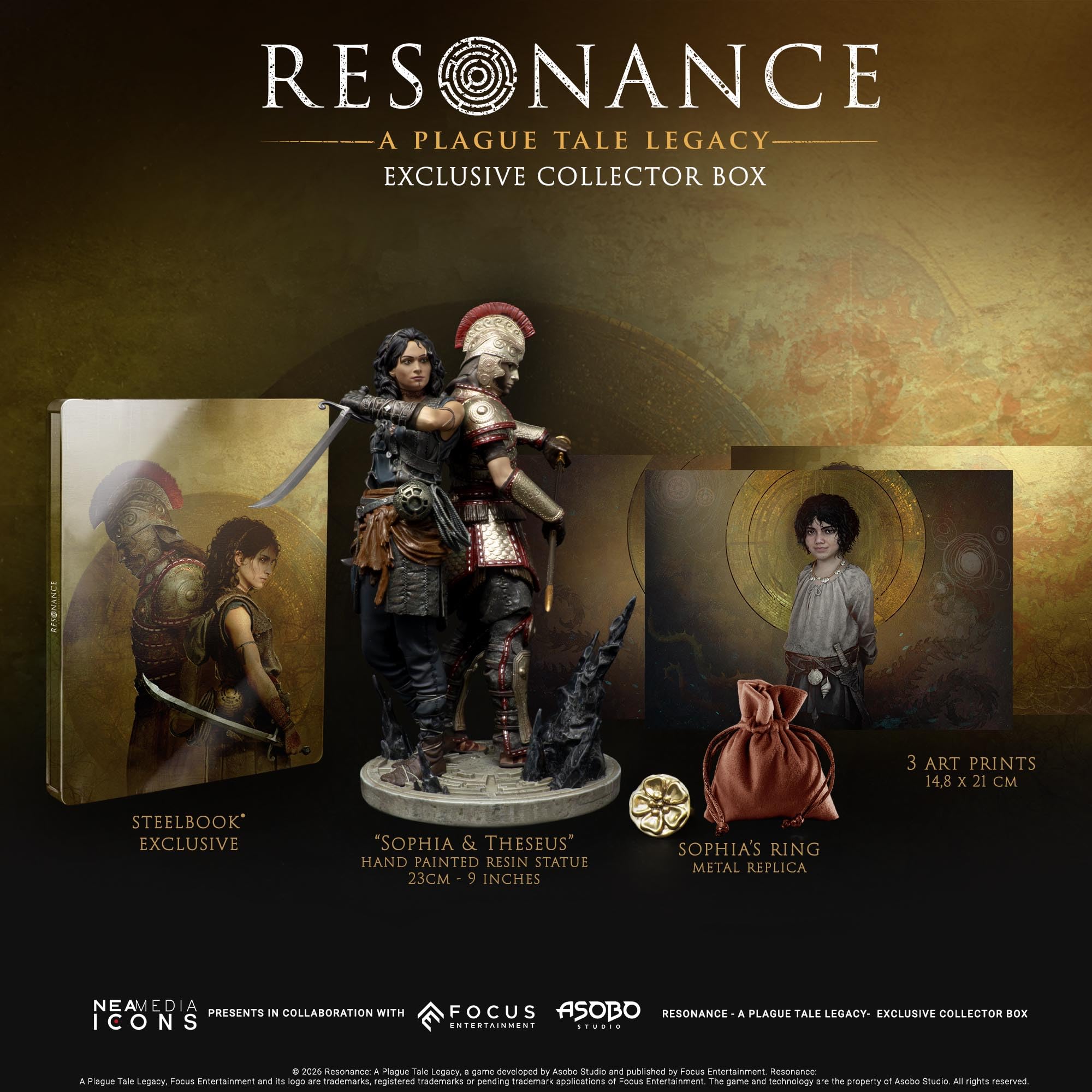 Neamedia Icons A Plague Tale Resonance Collector Box - Sophia & Theseus Figurine | Numbered Edition | 23cm Figurine