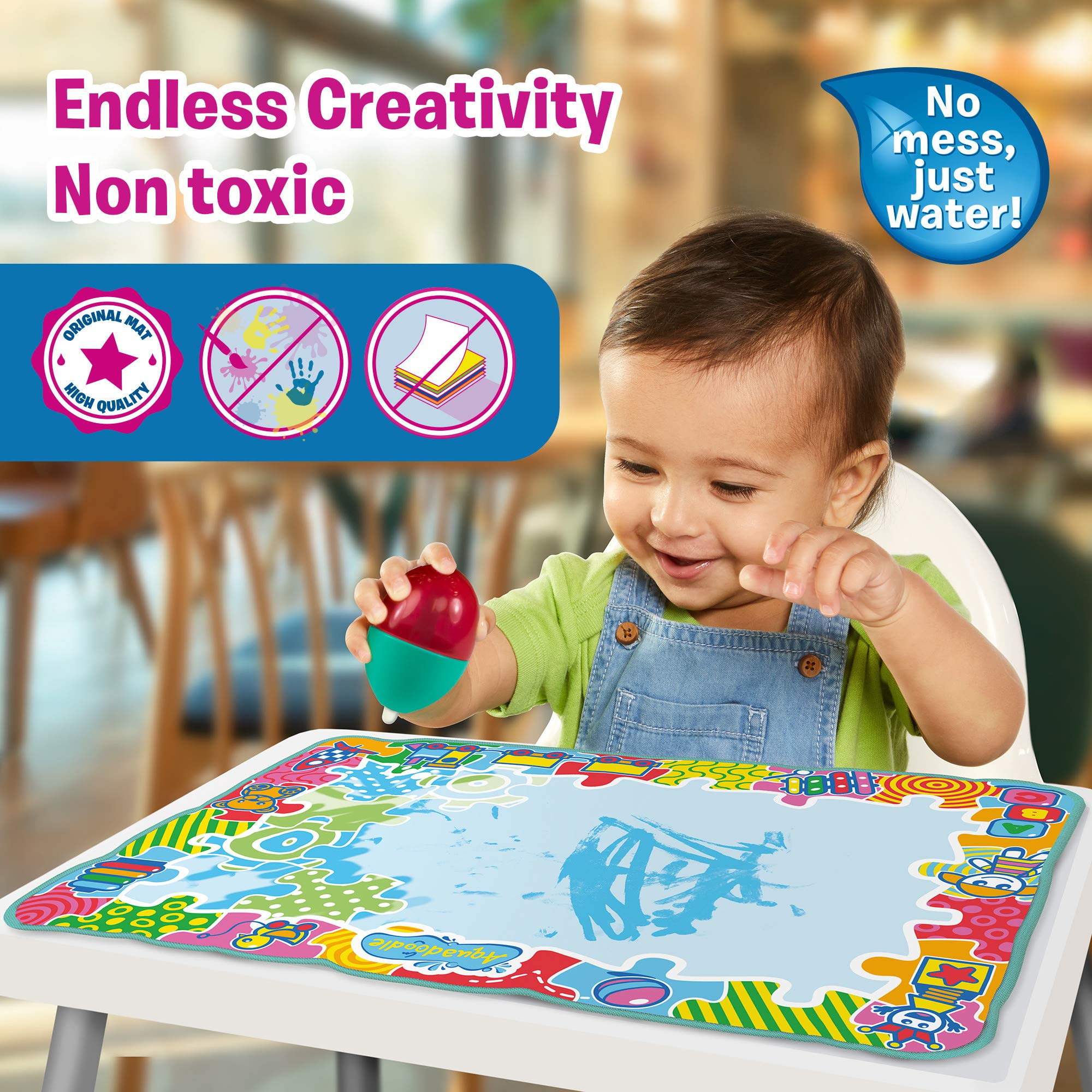 Aquadoodle Baby Water Doodle Mat - Mess Free Drawing Toy for Babies 9 Months+ 7