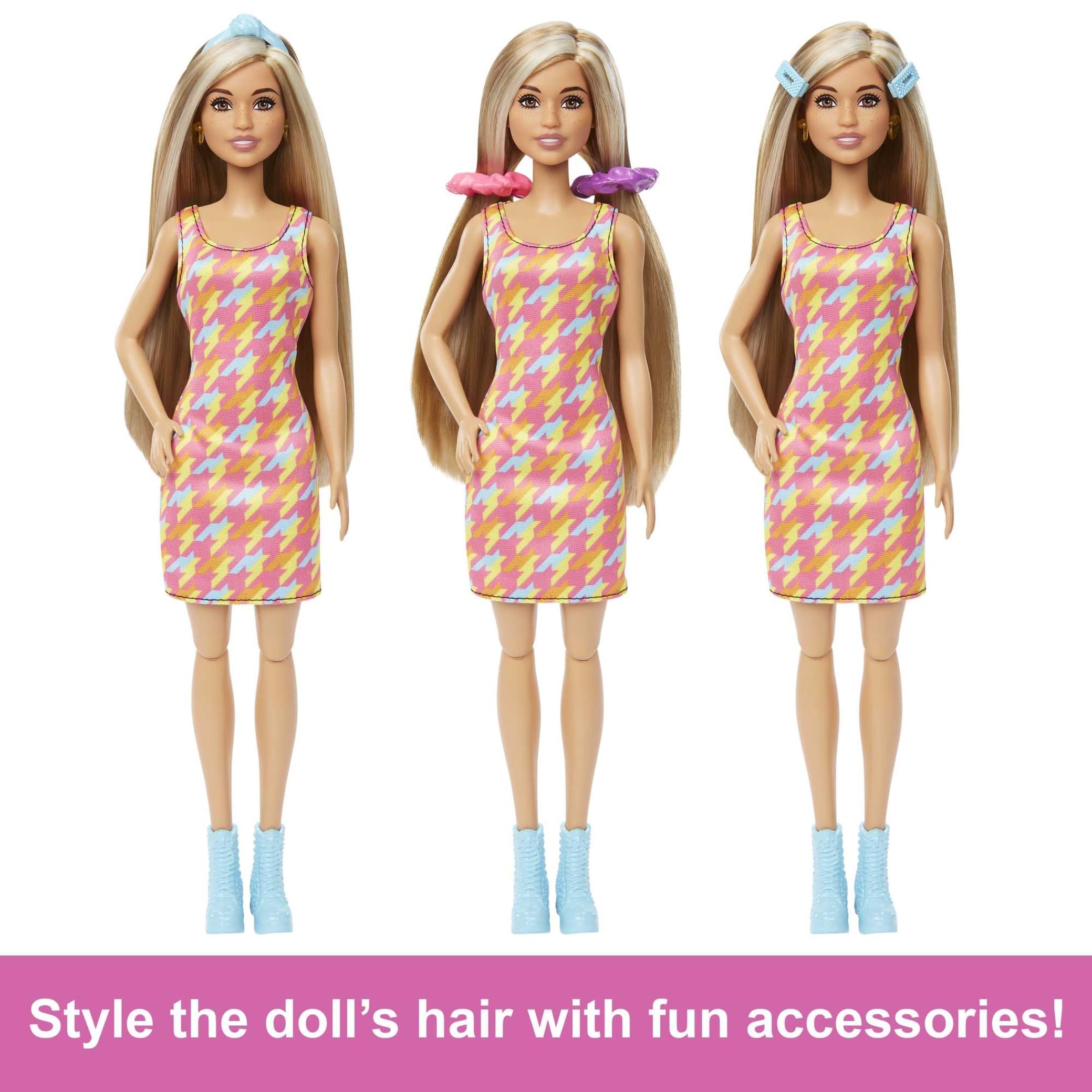 Barbie Doll and Hair Salon Playset - Color-Change Hair | 15+ Accessories | Ages 3+ 3
