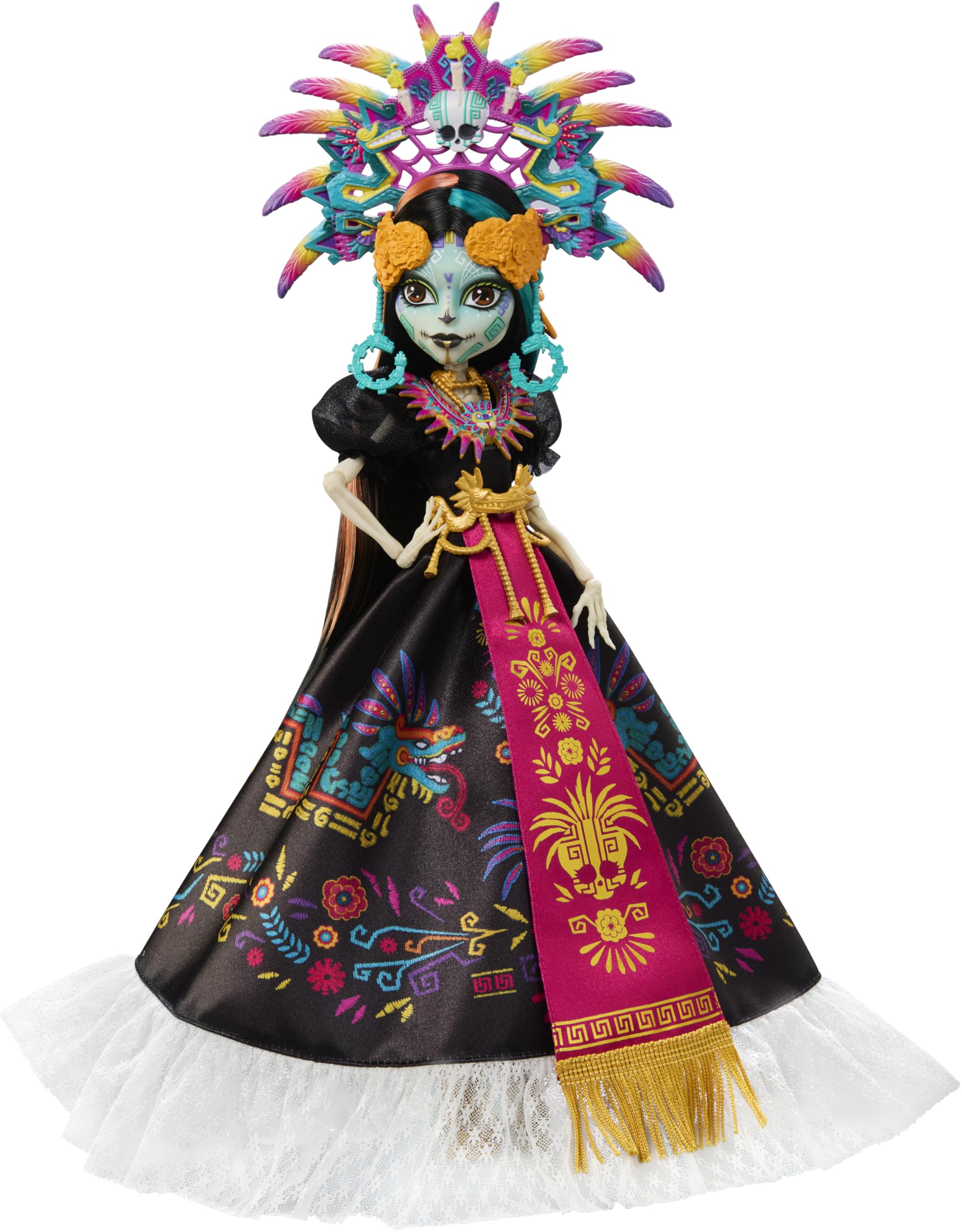 Monster High Skelita Calaveras Día de Muertos 2025 Collectible Doll - Aztec Design 5
