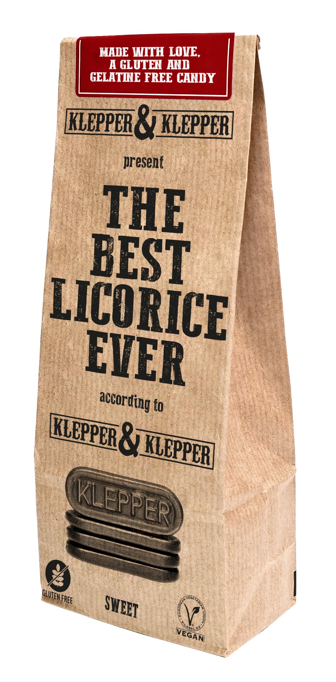 Klepper & Klepper Sweet Licorice - Soft Chewy Dutch Licorice Candy, 200g