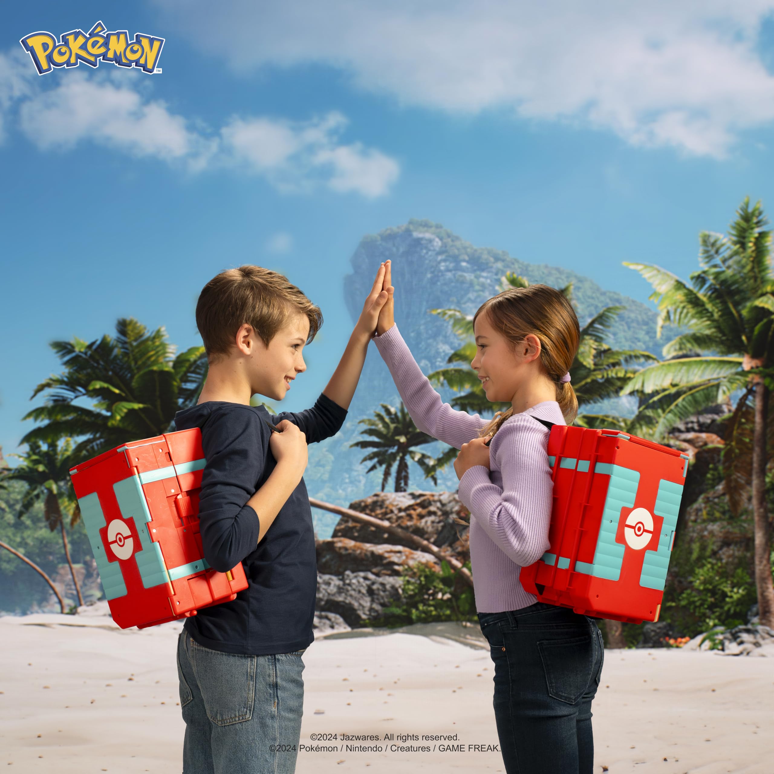 Pokémon Carry Case Beach Battle Playset - Portable Transforming Backpack with Pikachu Figure 12