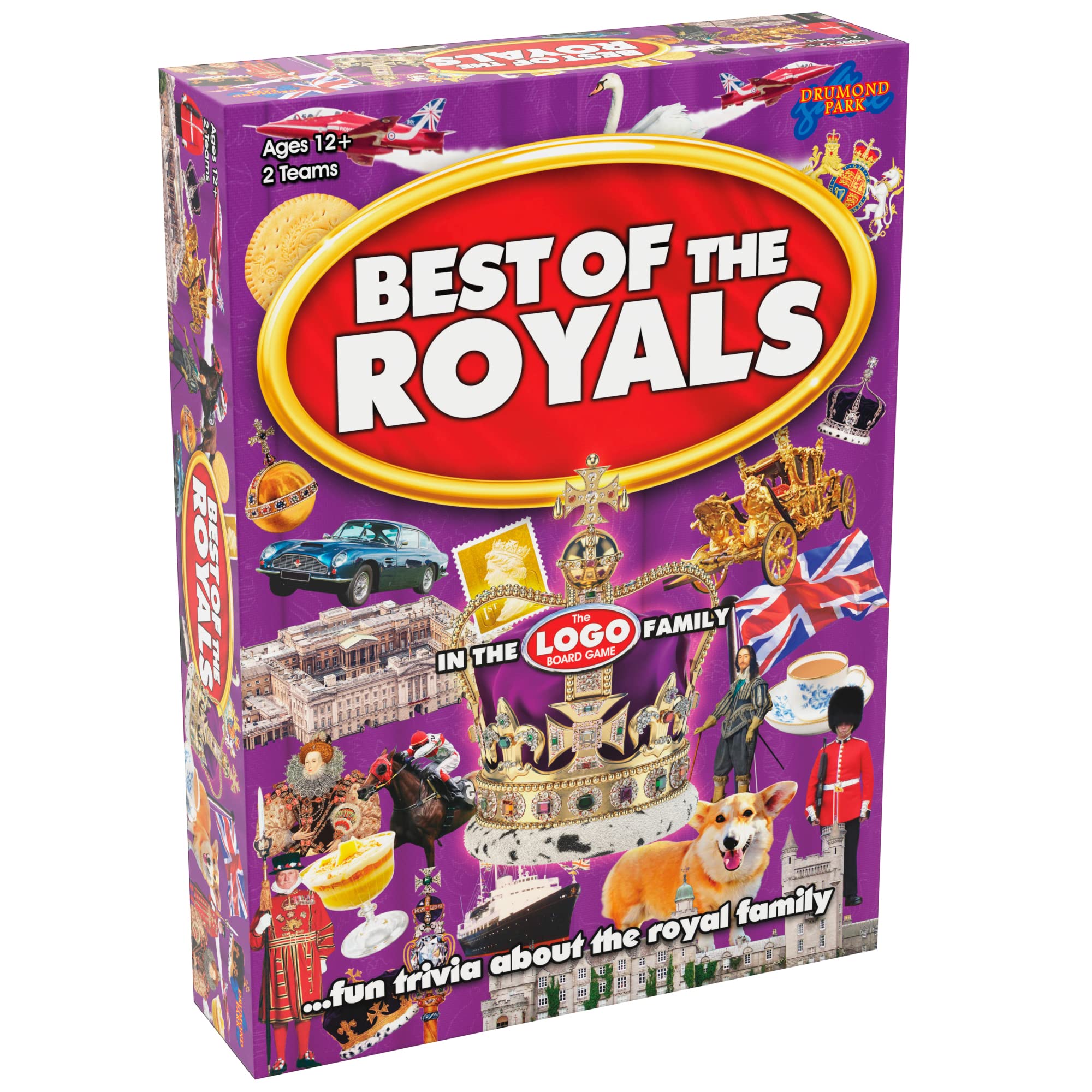 Drumond Park Best of the Royals Logo Board Game for2-8 Players, Family Trivia Game for Ages12+ 8