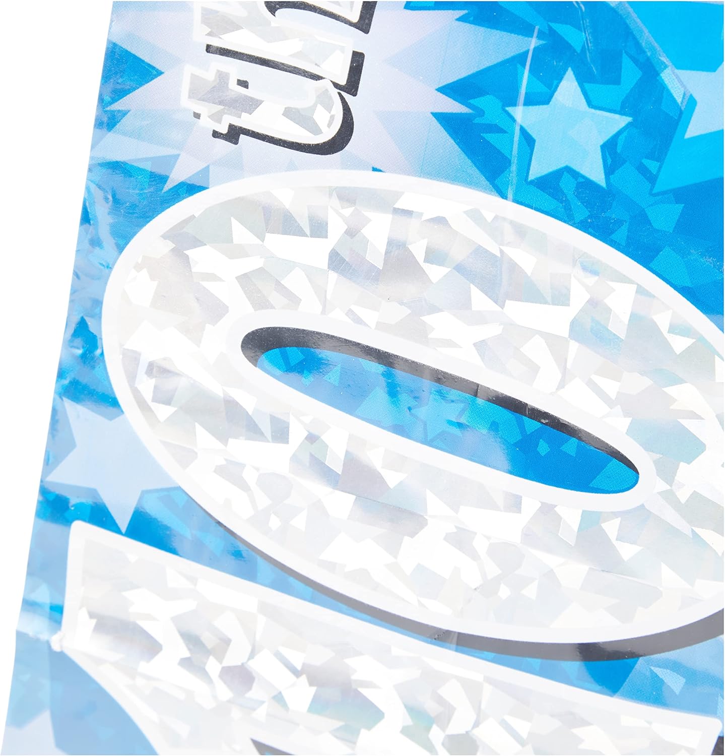 OakTree Happy 10th Birthday Foil Holographic Banner - Blue, 9 ft 5