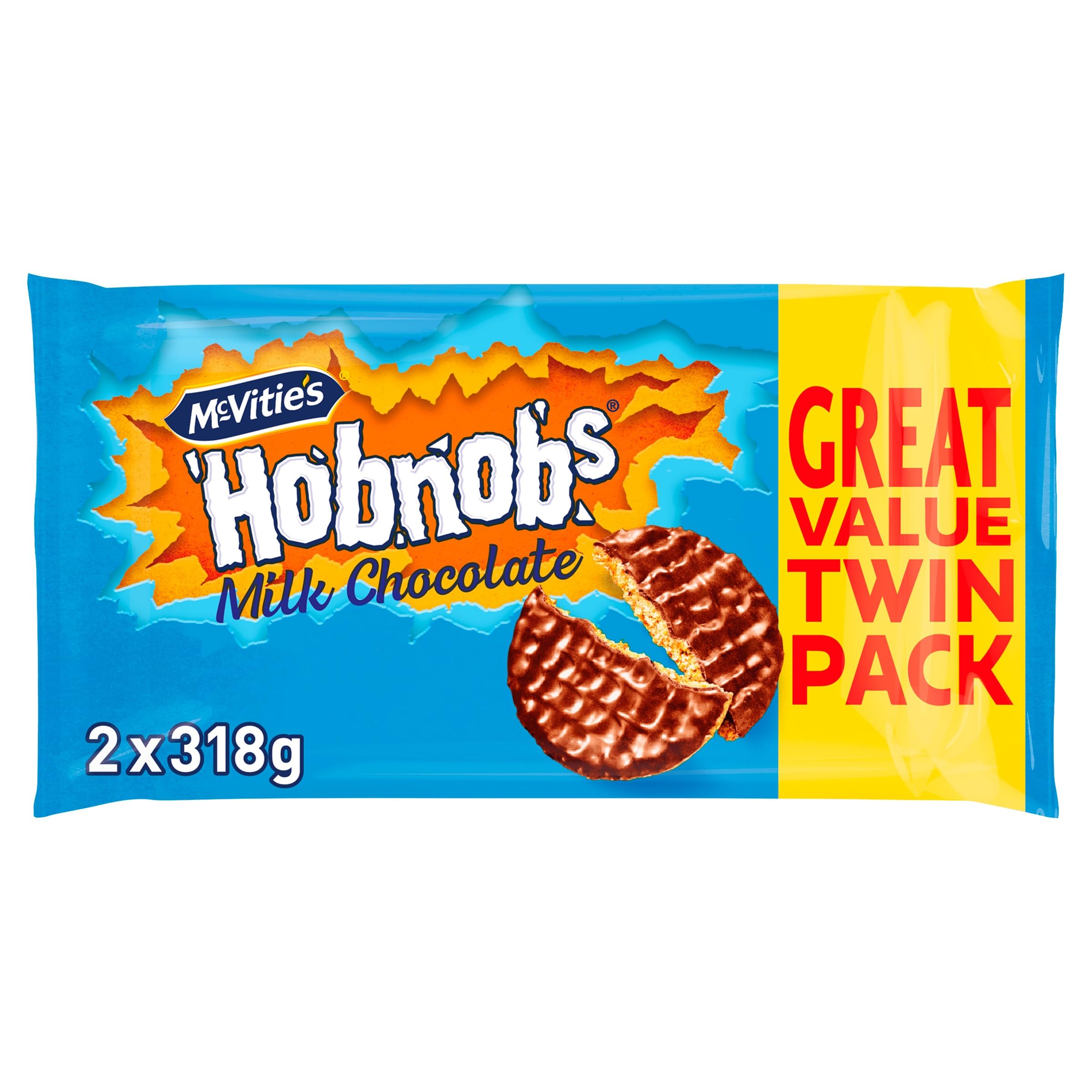 McVitie's Hobnobs Milk Chocolate Biscuits Twin Pack, 636 g