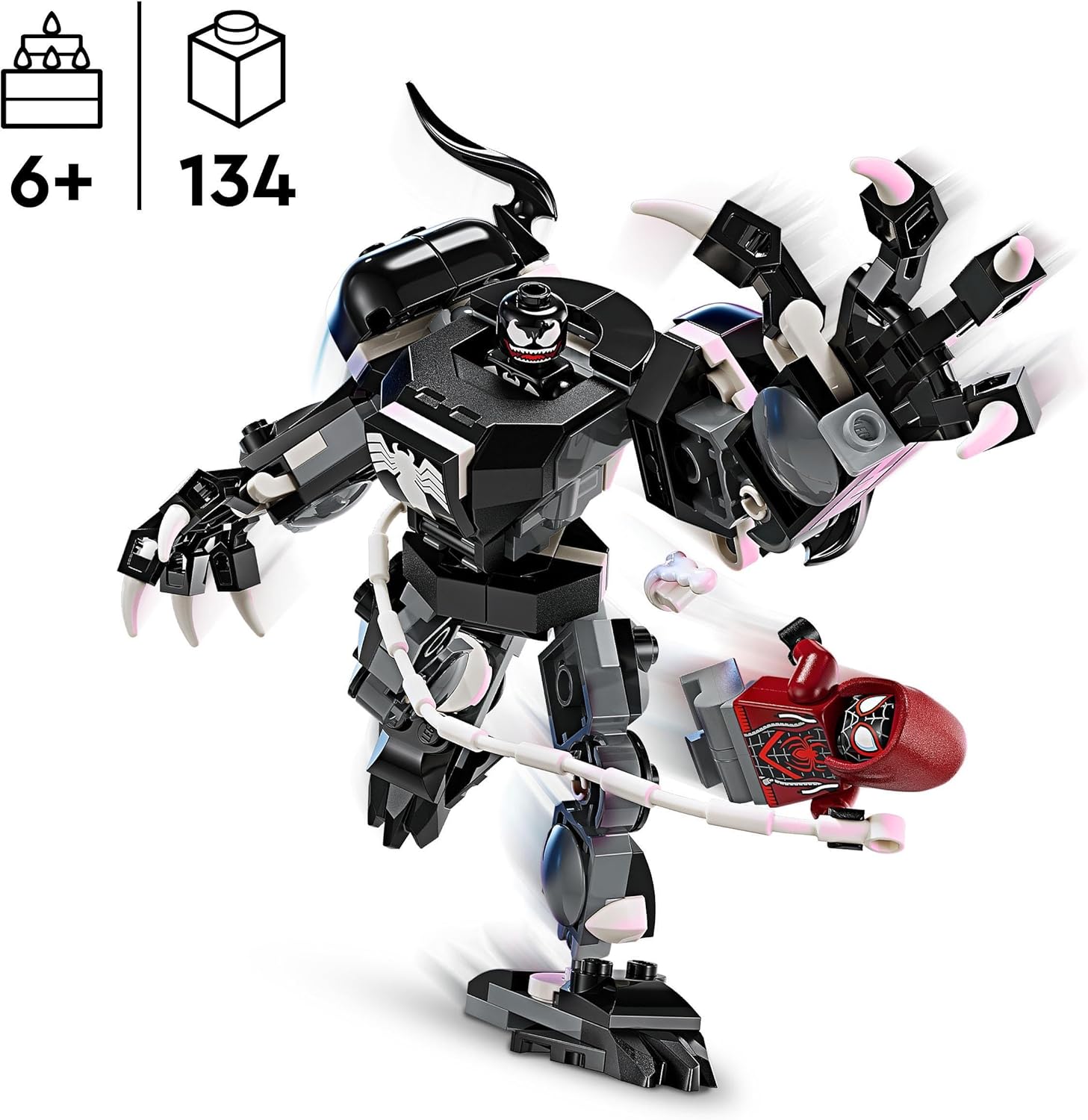 LEGO Marvel Venom Mech Armour vs. Miles Morales - Buildable Spider-Man Action Figure Toy for Ages 6+ 4