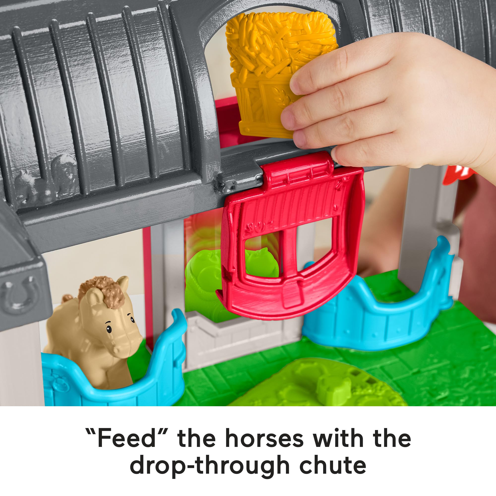 Fisher-Price Little People Friendly Horses Stable Playset with Sounds & Figures - Ages 1+ 9