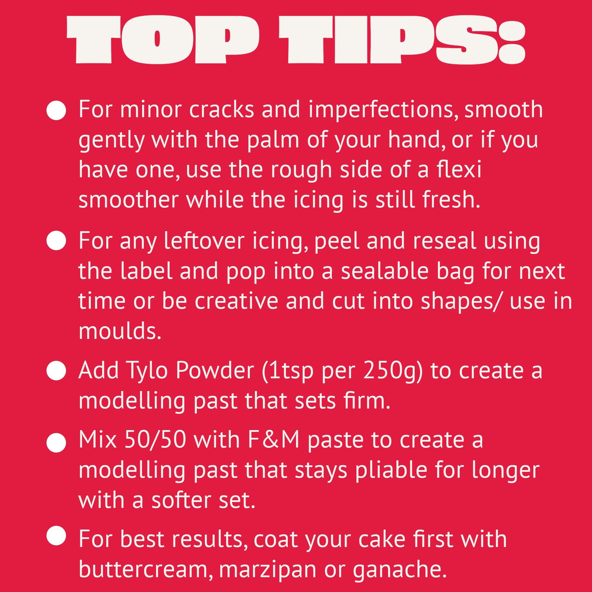 Renshaw Red Extra Stretch Smooth & Thin Ready to Roll Fondant Icing - 250g 7