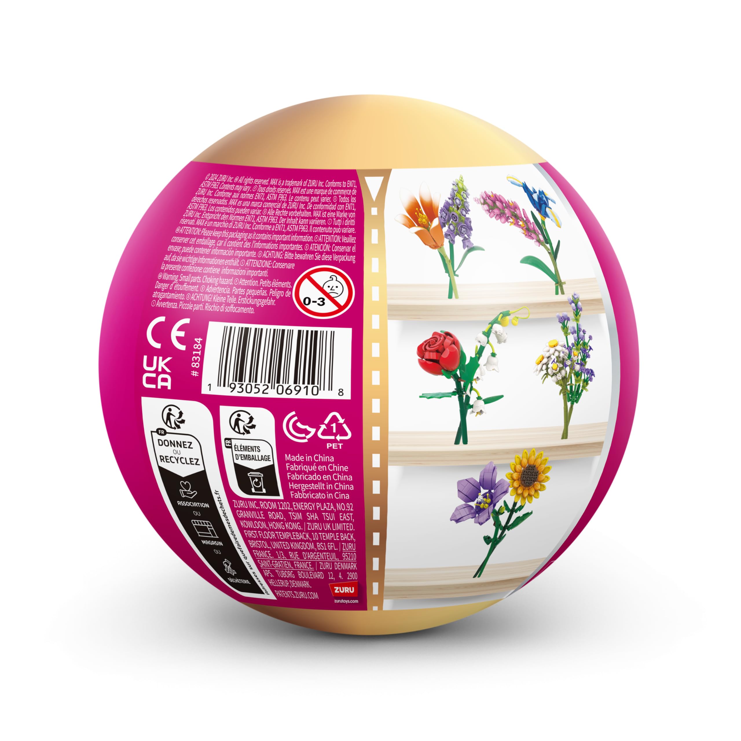 MAX Premium Flowers Building Bricks Collection - 10 to Collect, 210 Pieces per Capsule 8