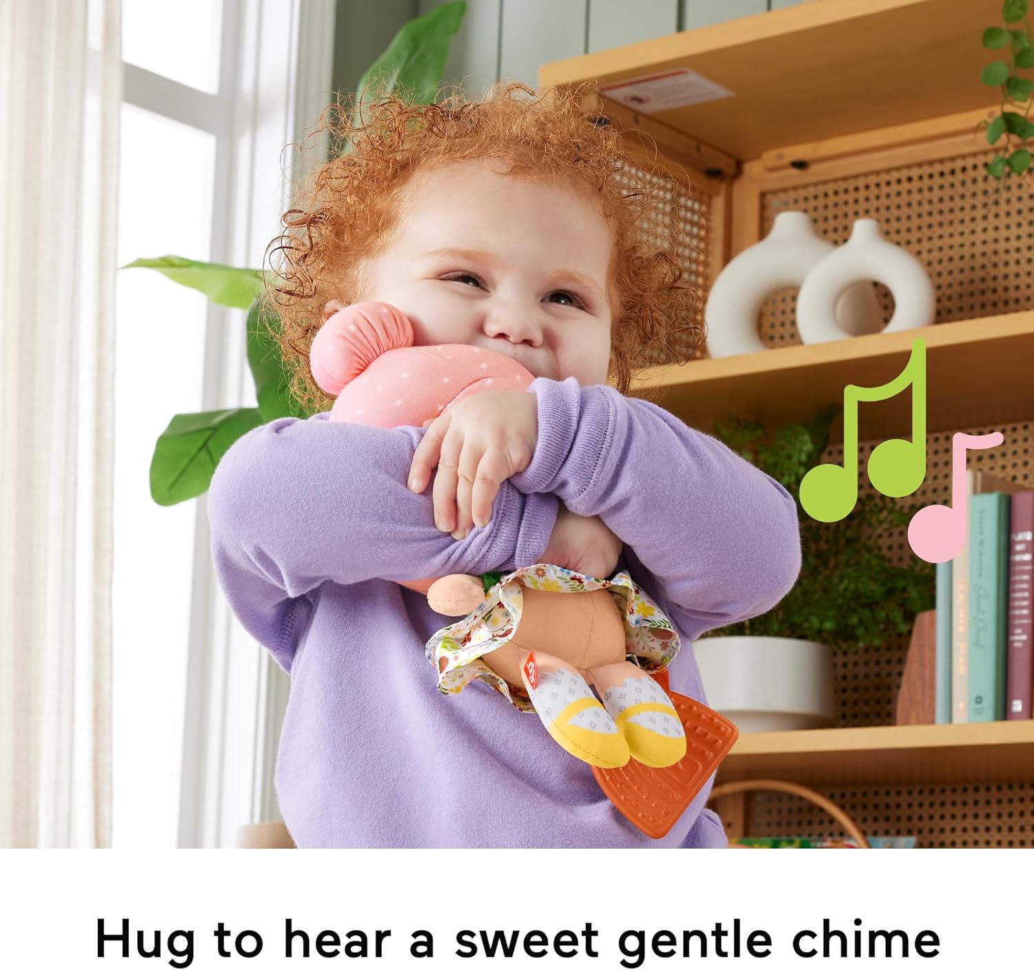 Fisher-Price Cuddle & Chime First Babydoll - Soft Sensory Doll with Teether for Infants 6+ Months 6