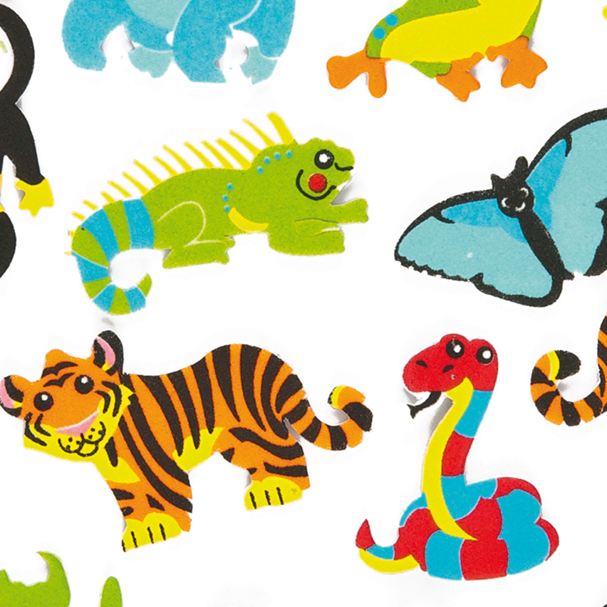 Baker Ross Rainforest Foam Stickers - 100 Assorted Designs for Kids Crafts | 3-6 cm 4