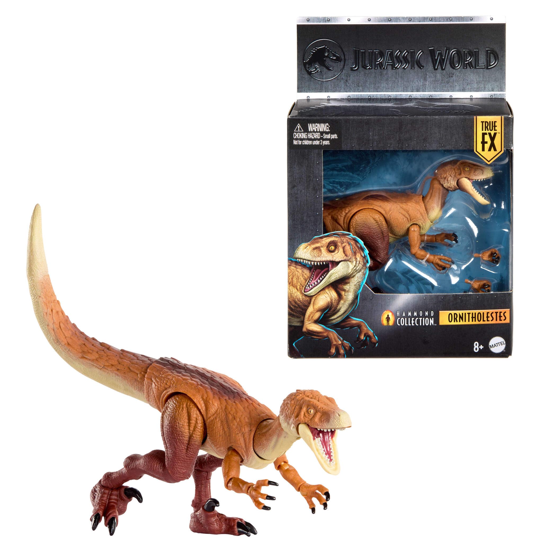 Mattel Jurassic World Hammond Collection Ornitholestes Dinosaur Action Figure | 18 Points of Articulation | 9.2-inch