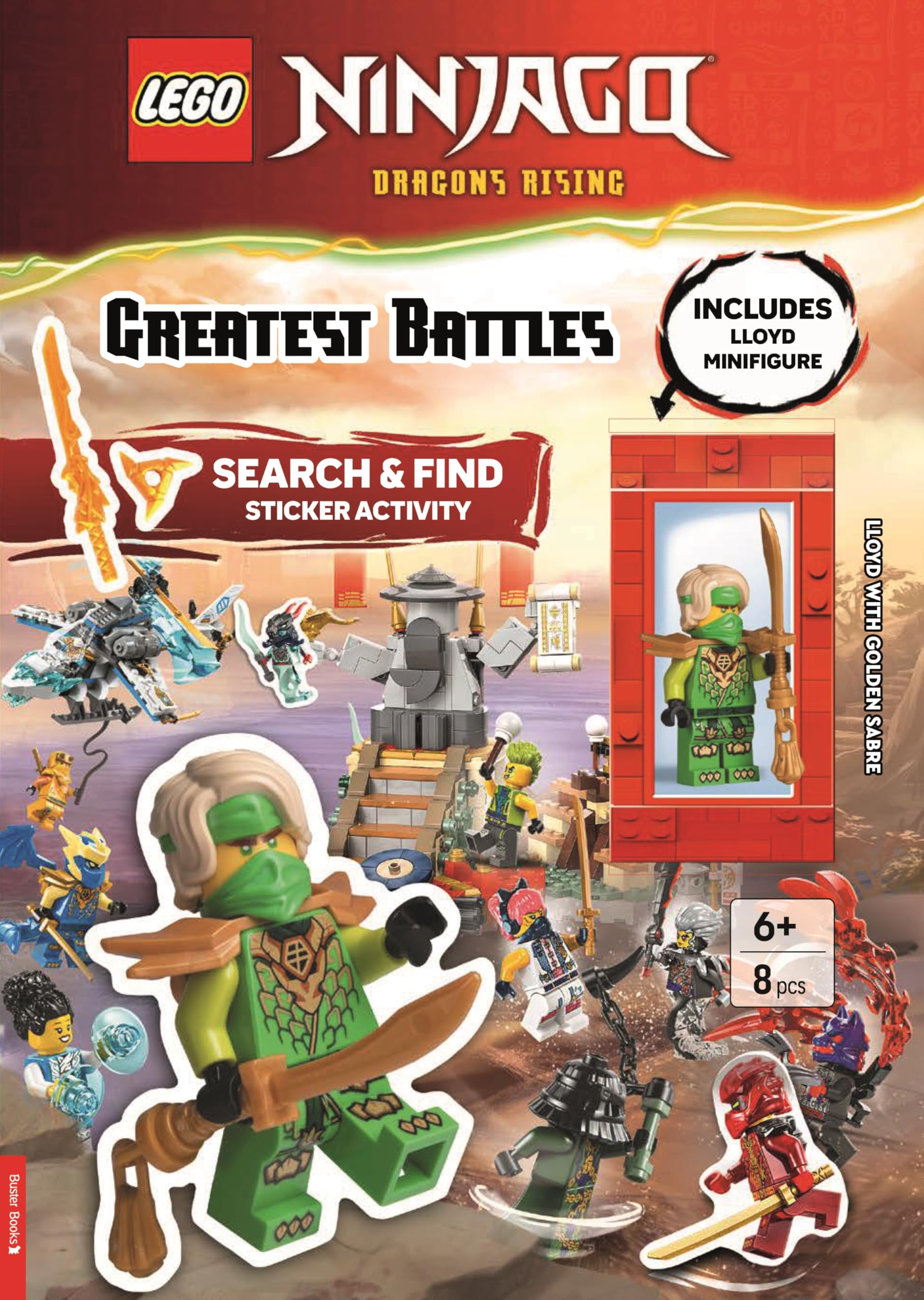 Buster Books LEGO® NINJAGO®: Greatest Battles Search & Find Sticker Activity Book | Ages 7-9 | Paperback 1