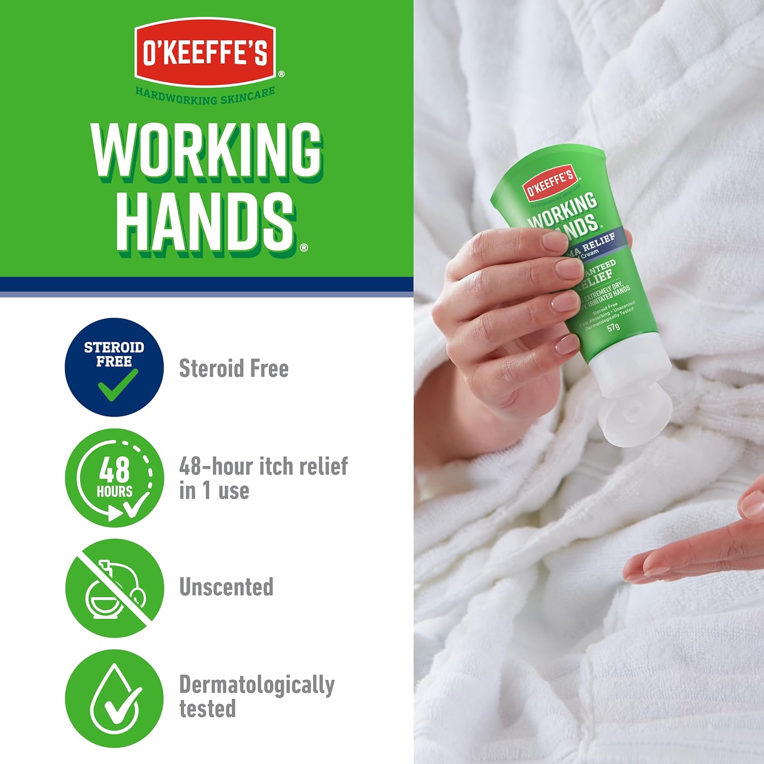 O'Keeffe's Working Hands Eczema Relief Hand Cream (57g) 4