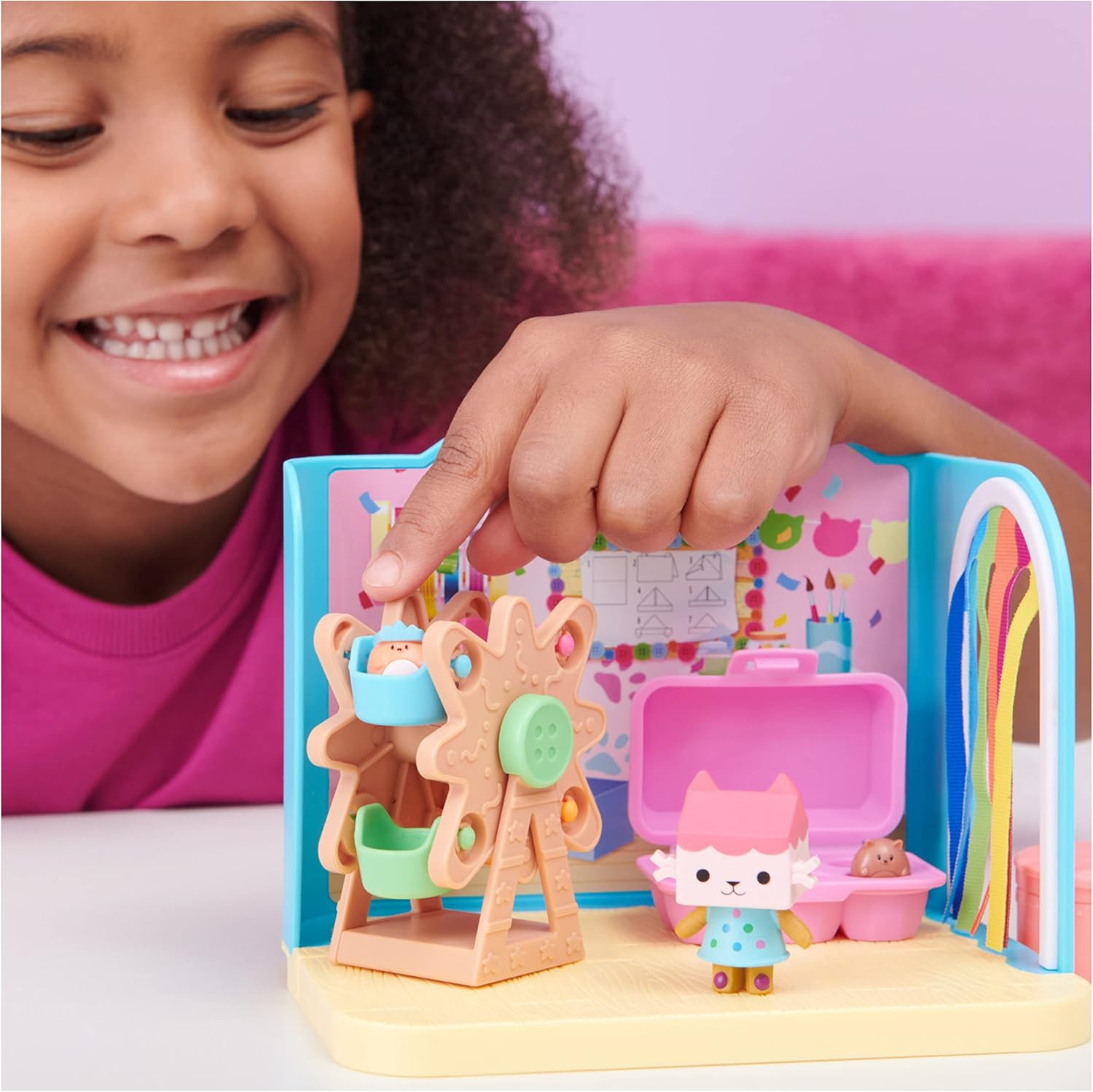 Gabby's Dollhouse Baby Box Craft-a-riffic Room Playset with Baby Box Cat Figure 7