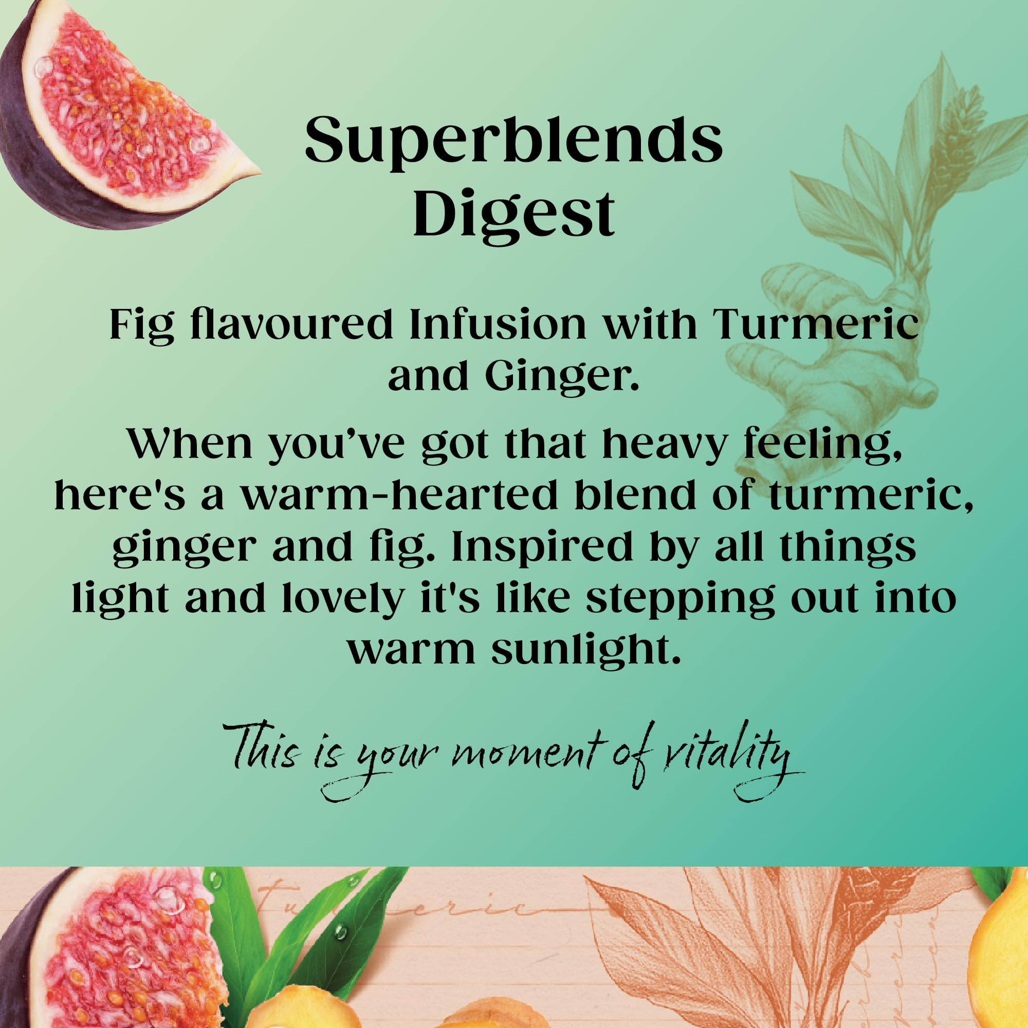 Twinings Superblends Digest - Ginger & Turmeric Herbal Infusion with Fig, 80 Biodegradable Tea Bags 7