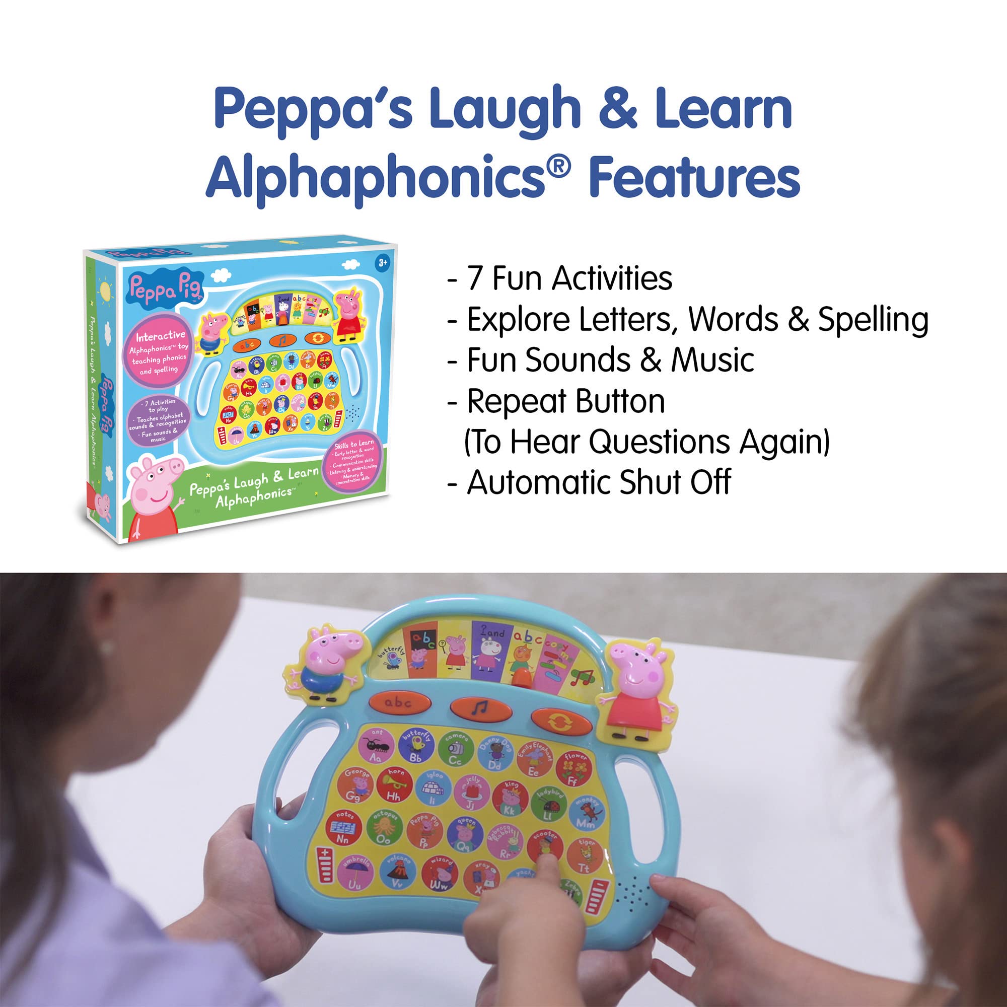 Peppa Pig Laugh & Learn Alphaphonics Interactive Toy - Educational Phonics Learning Game for Toddlers 12