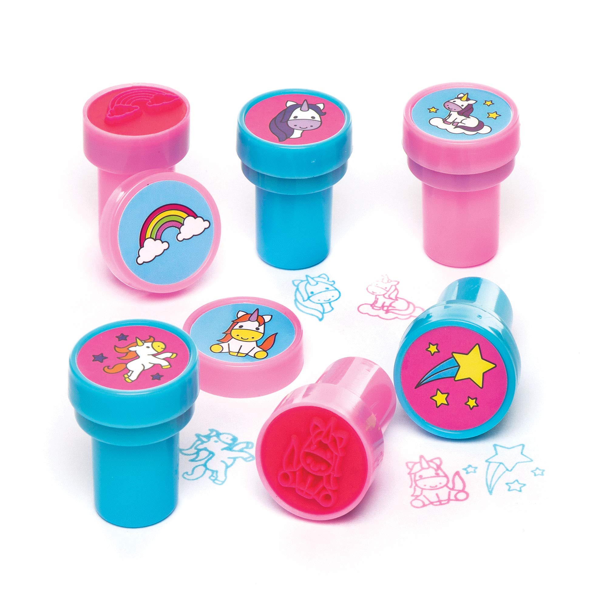 Baker Ross Rainbow Unicorn Self-Inking Stampers - Pack of 10 Assorted Designs for Arts & Crafts 6
