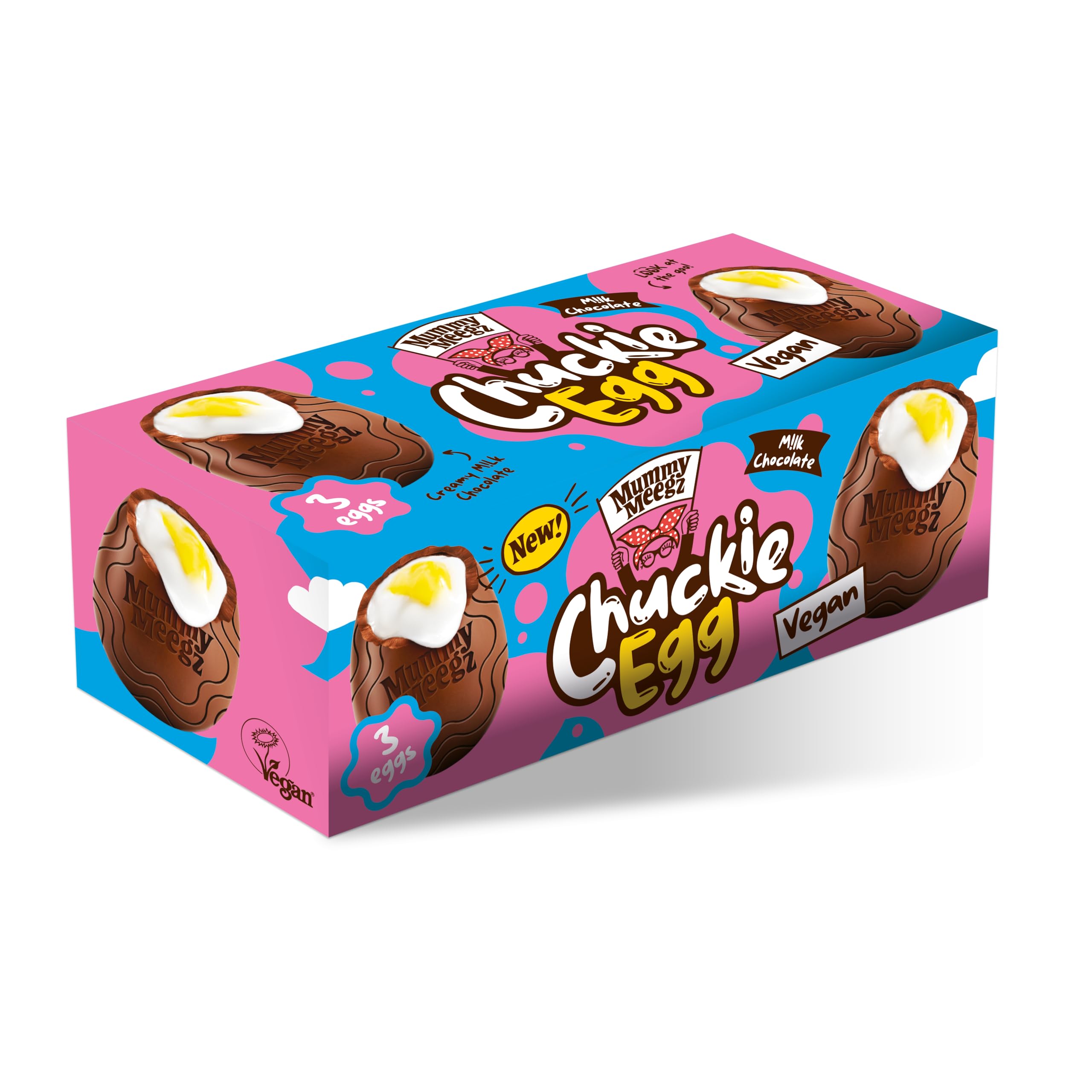 Mummy Meegz Vegan Chuckie Egg Multipack (3x38g) - Oat Milk Chocolate with Gooey Fondant Centre