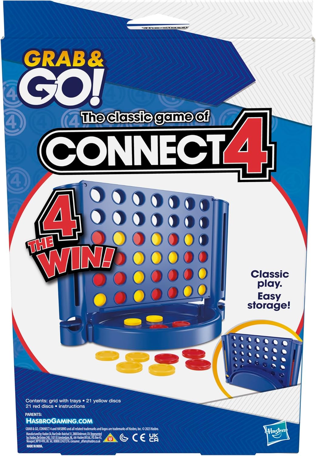 Hasbro Gaming Connect 4 Grab and Go Game, Portable Travel Board Game for 2 Players 5