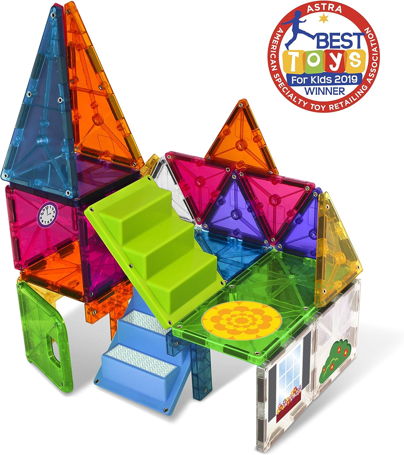 Magna-Tiles House 28 Piece Set - 3D Magnetic Building Tiles for Kids 3+ 6