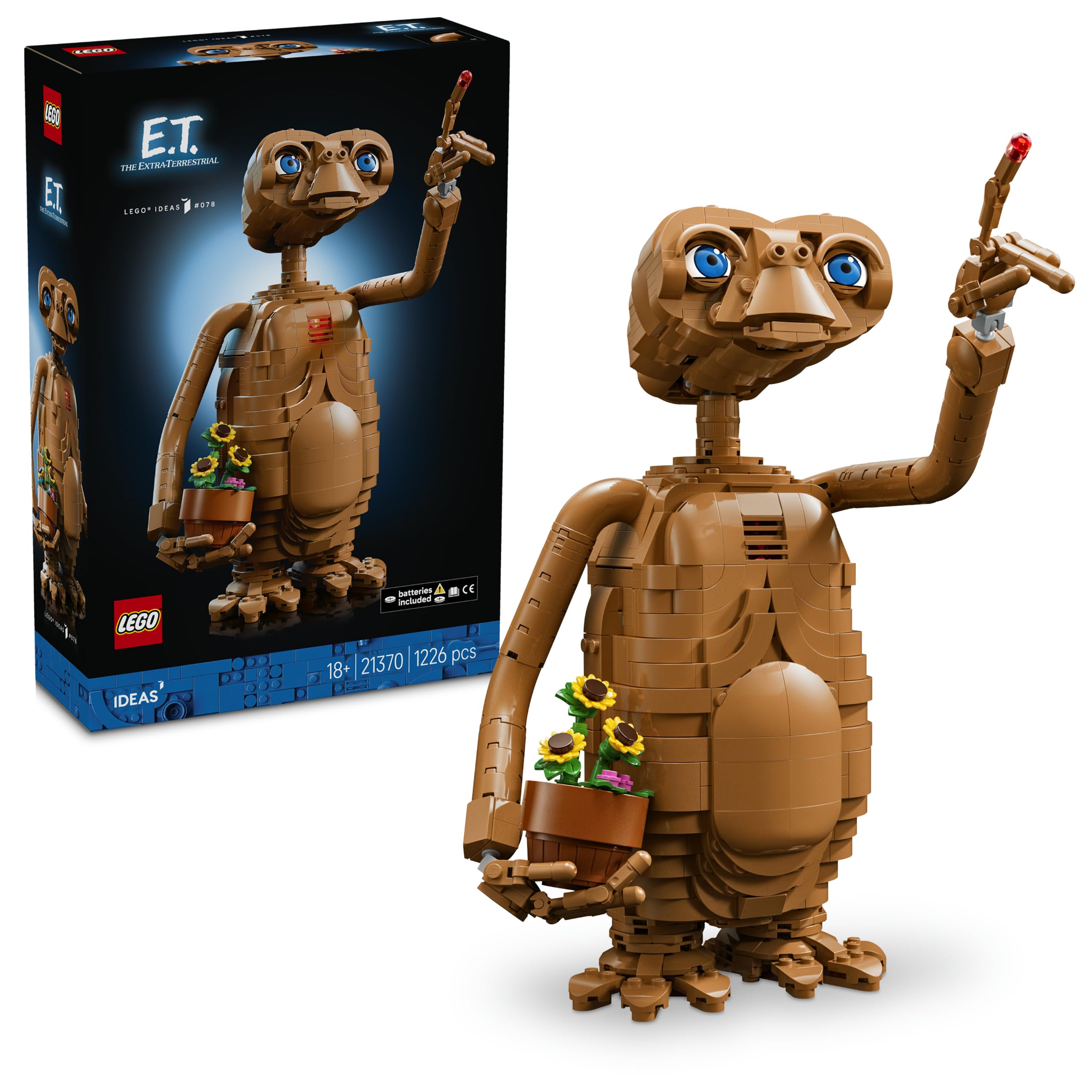 LEGO Ideas E.T. the Extra-Terrestrial Building Set (21370) | 1,226 Pieces | Ages 18+