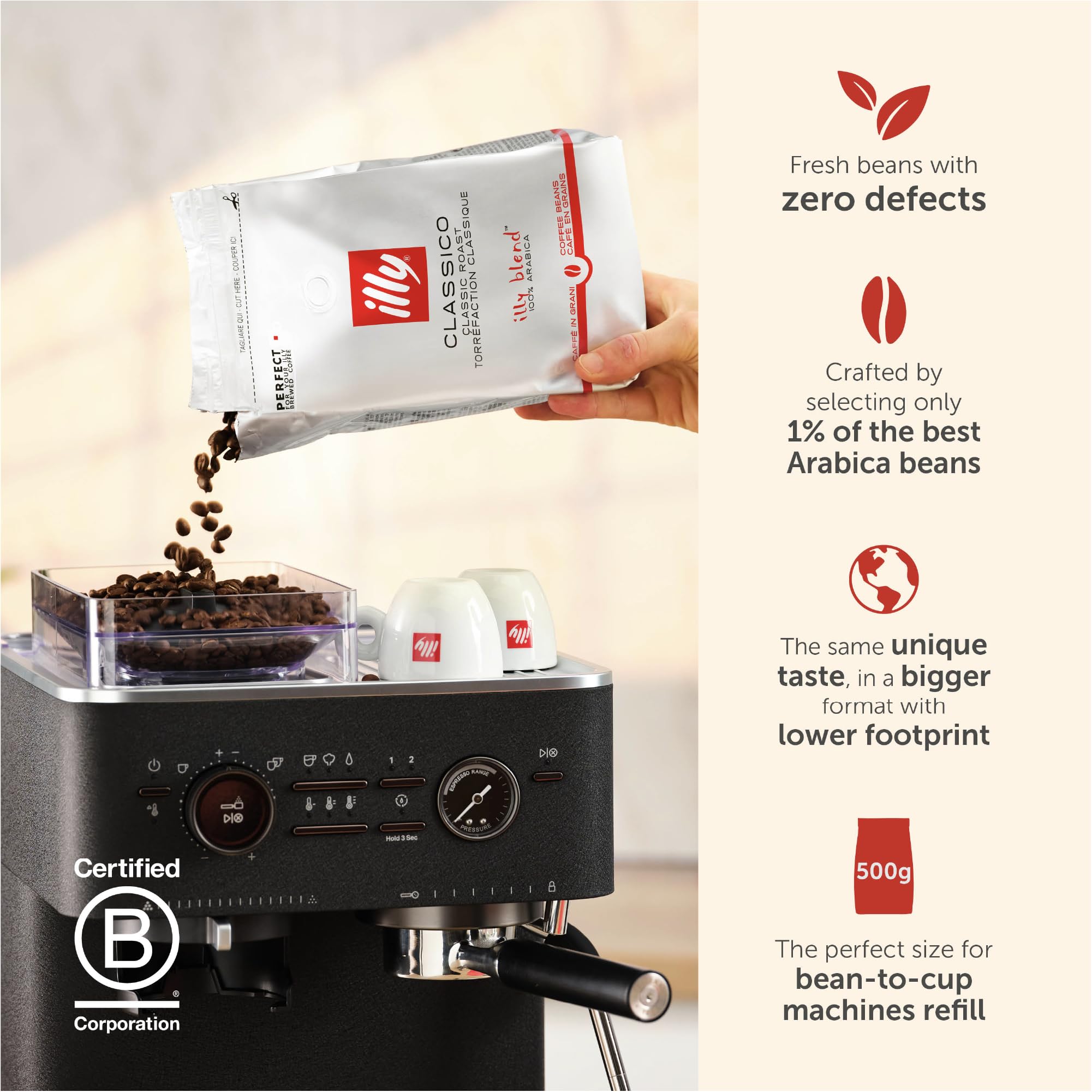 illy Classico Medium Roast Whole Bean Coffee - 100% Arabica - 500g Refill Pouch 7