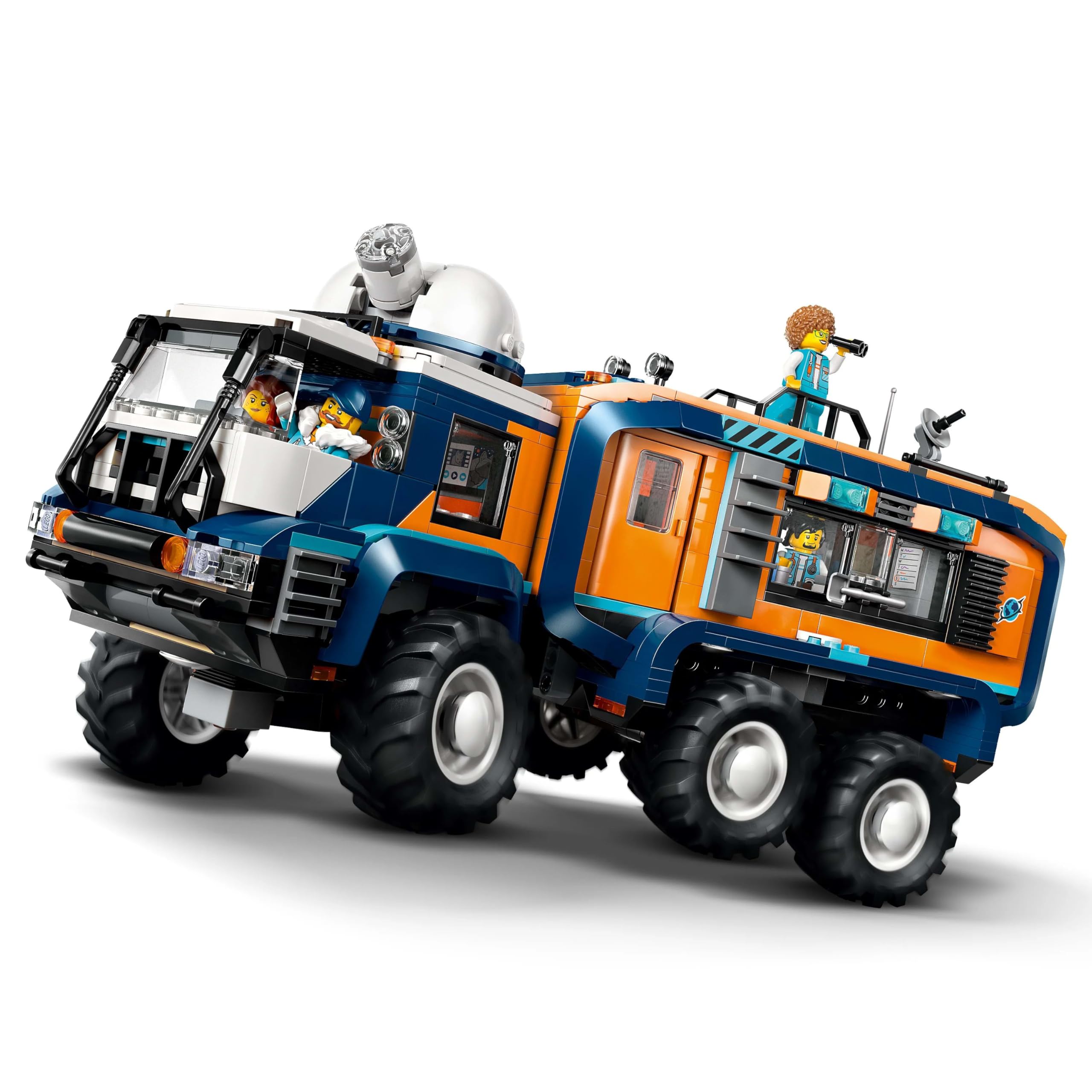 LEGO City Arctic Explorer Science Lab Truck - Building Set with Minifigures & Snowmobile for Ages 8+ 9