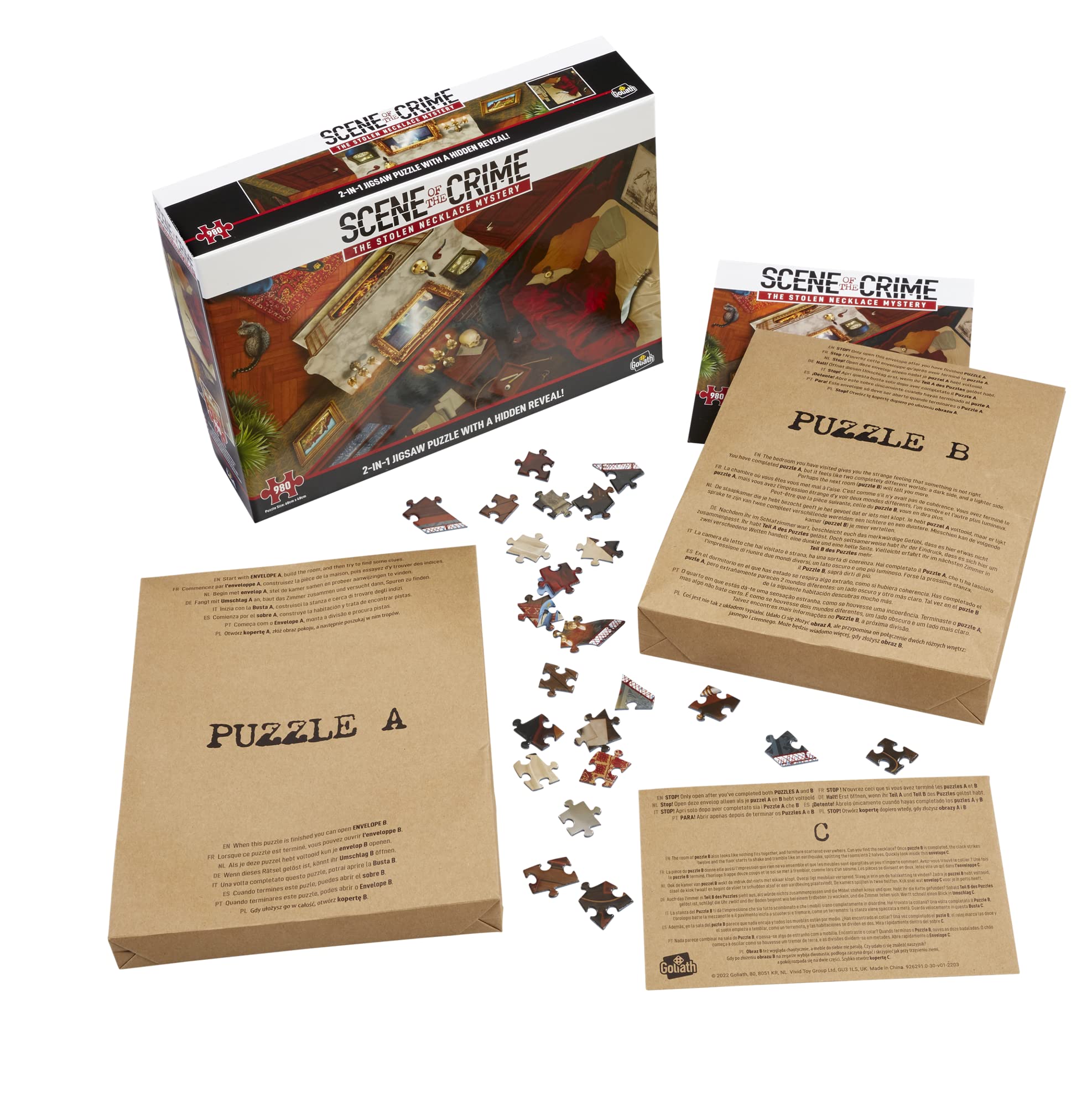 Scene of the Crime: The Stolen Necklace Mystery - 2-in-1 Jigsaw Puzzle with Hidden Clues 7