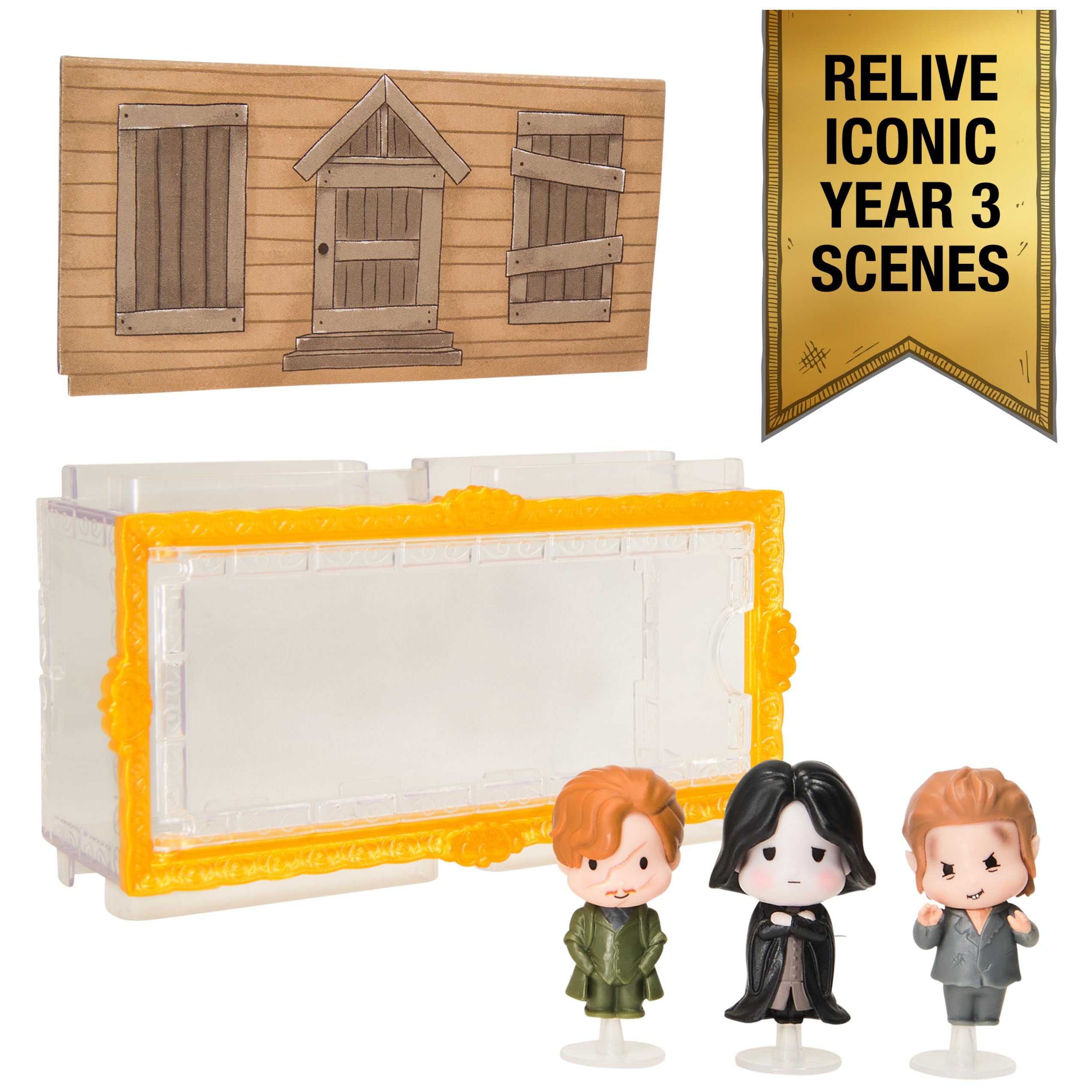 Wizarding World Harry Potter Micro Magical Moments Year 3 Figure Set - Remus Lupin, Severus Snape & Peter Pettigrew with Display Case 7