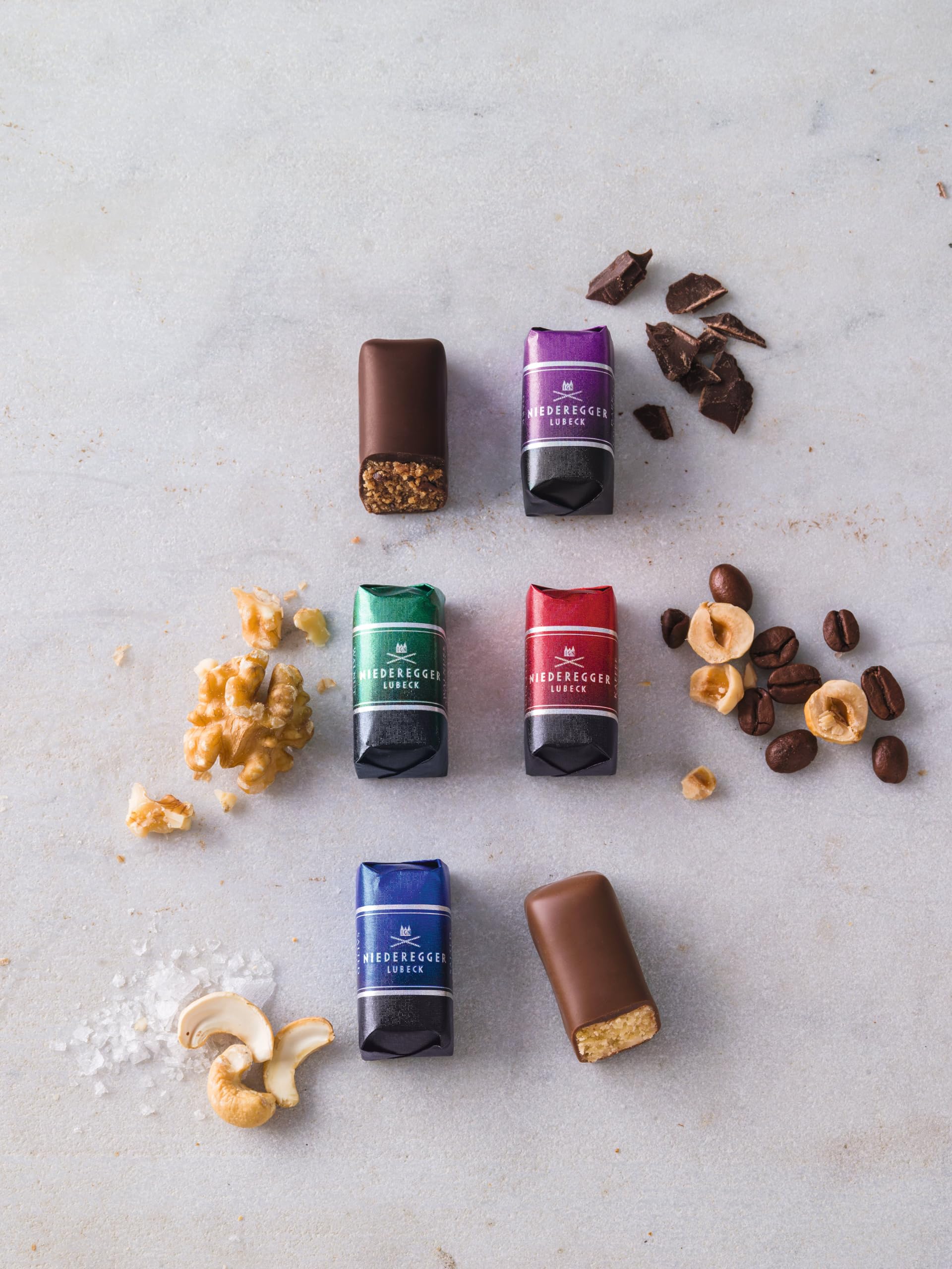 Niederegger Marzipan After Dark Edition - Assorted Chocolate Enrobed Almond Marzipan 200g 3