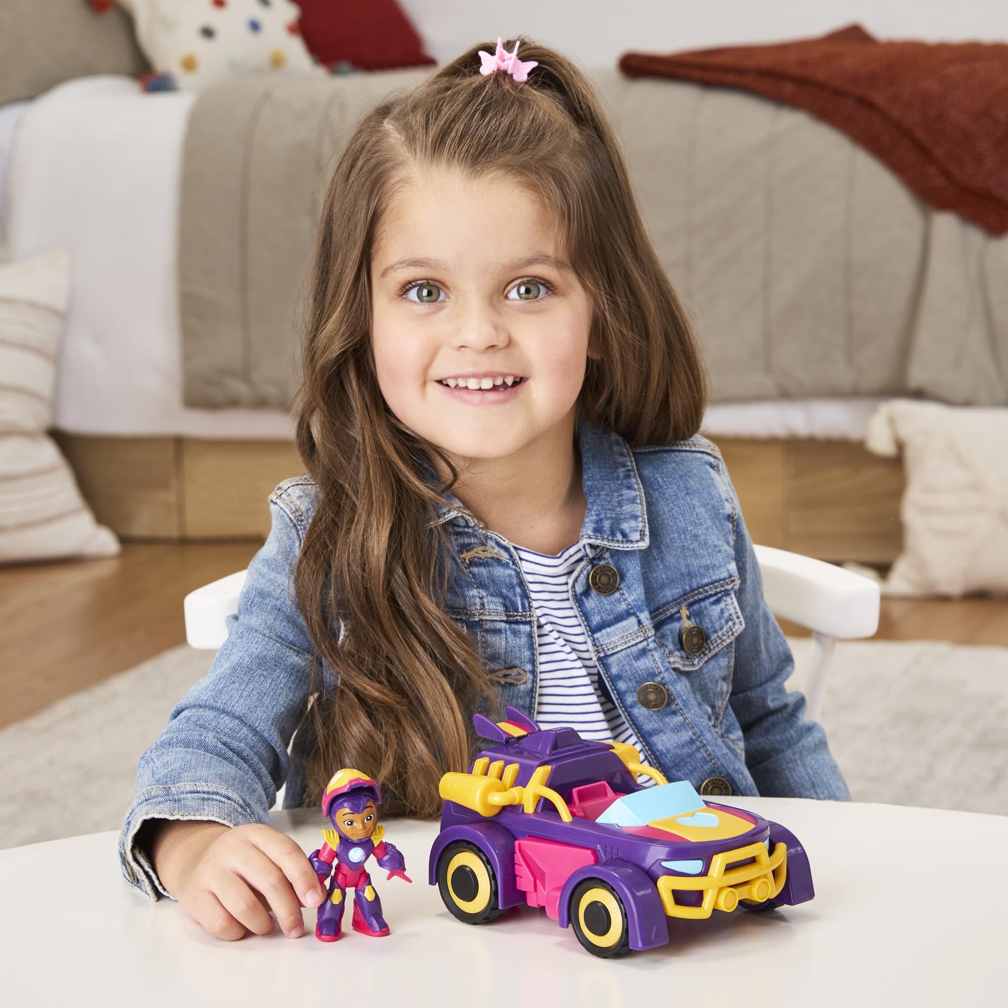 Marvel Ironheart 2-in-1 Mech Suit & Vehicle Toy - Converts from Car to Mech for Ages 3+ 8