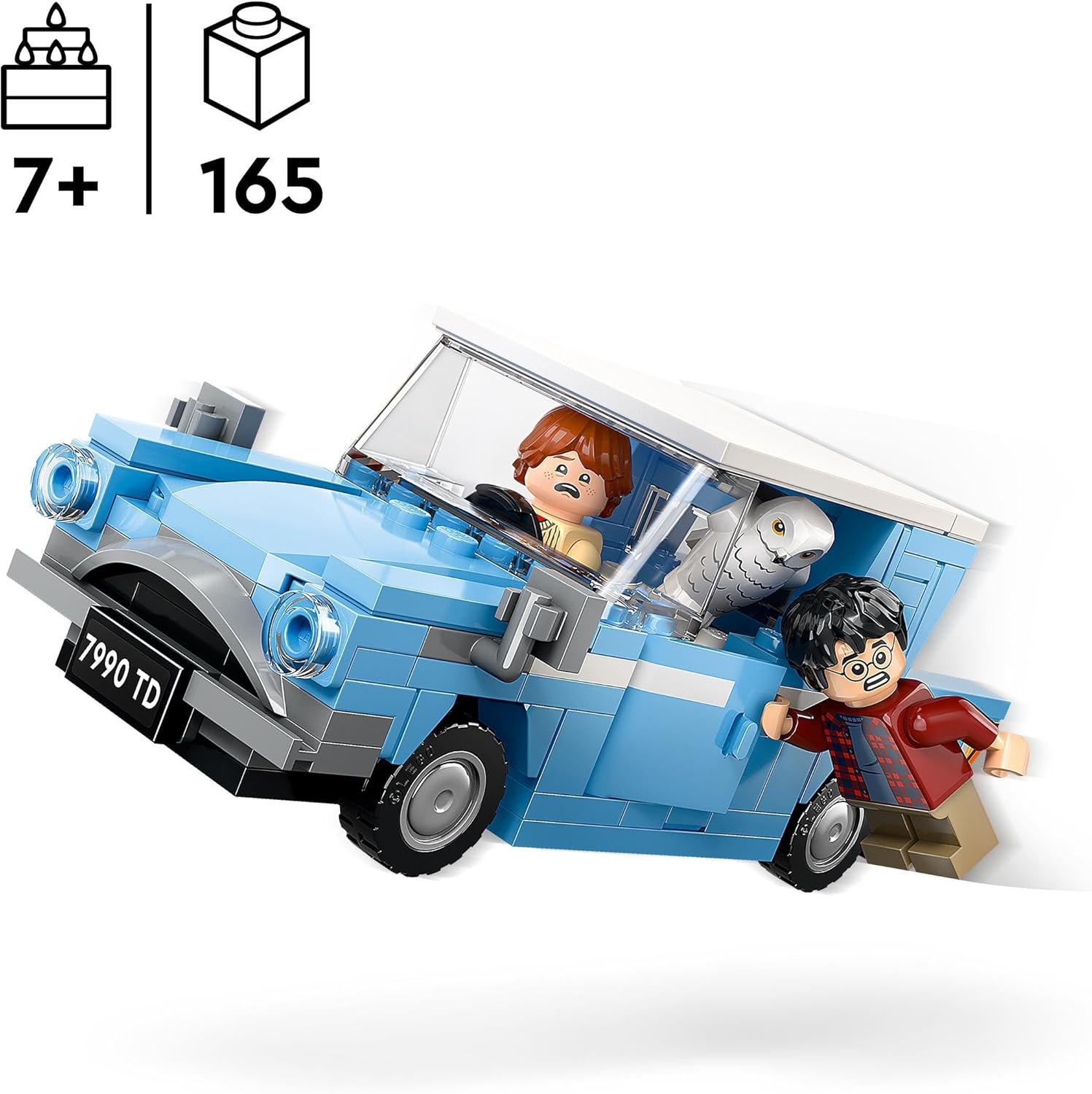 LEGO Harry Potter Flying Ford Anglia 76424 Building Set - 165-Piece Car Toy with Minifigures for Kids 7+