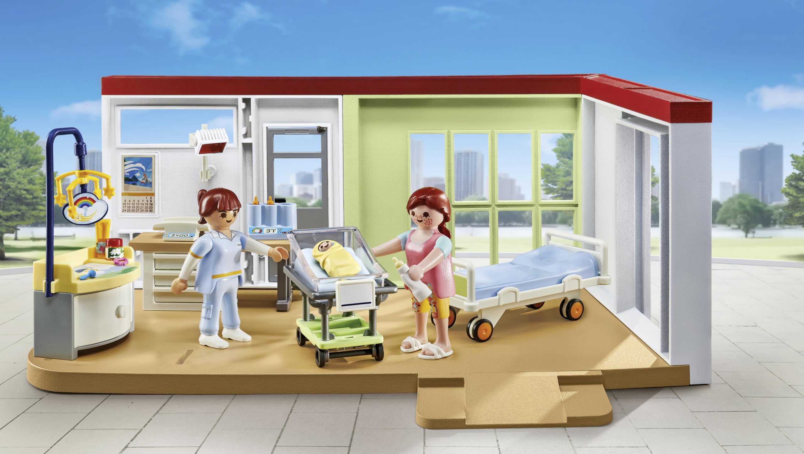 Playmobil 71616 Action Heroes Maternity Ward Playset - Educational Role Play for Ages 4+ 5