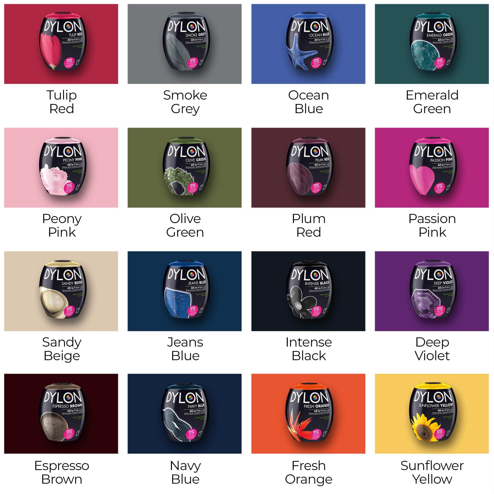 Dylon Washing Machine Fabric Dye Pod - Forest Green, 350g 9