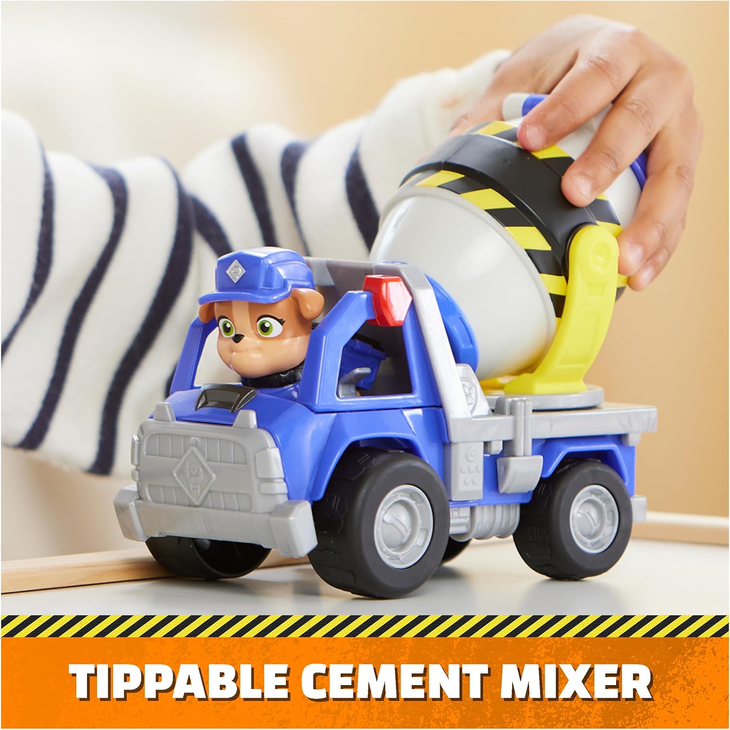 Rubble & Crew Mix’s Cement Mixer Toy Truck with Action Figure - Building & Construction Playset for Kids 3+ 7