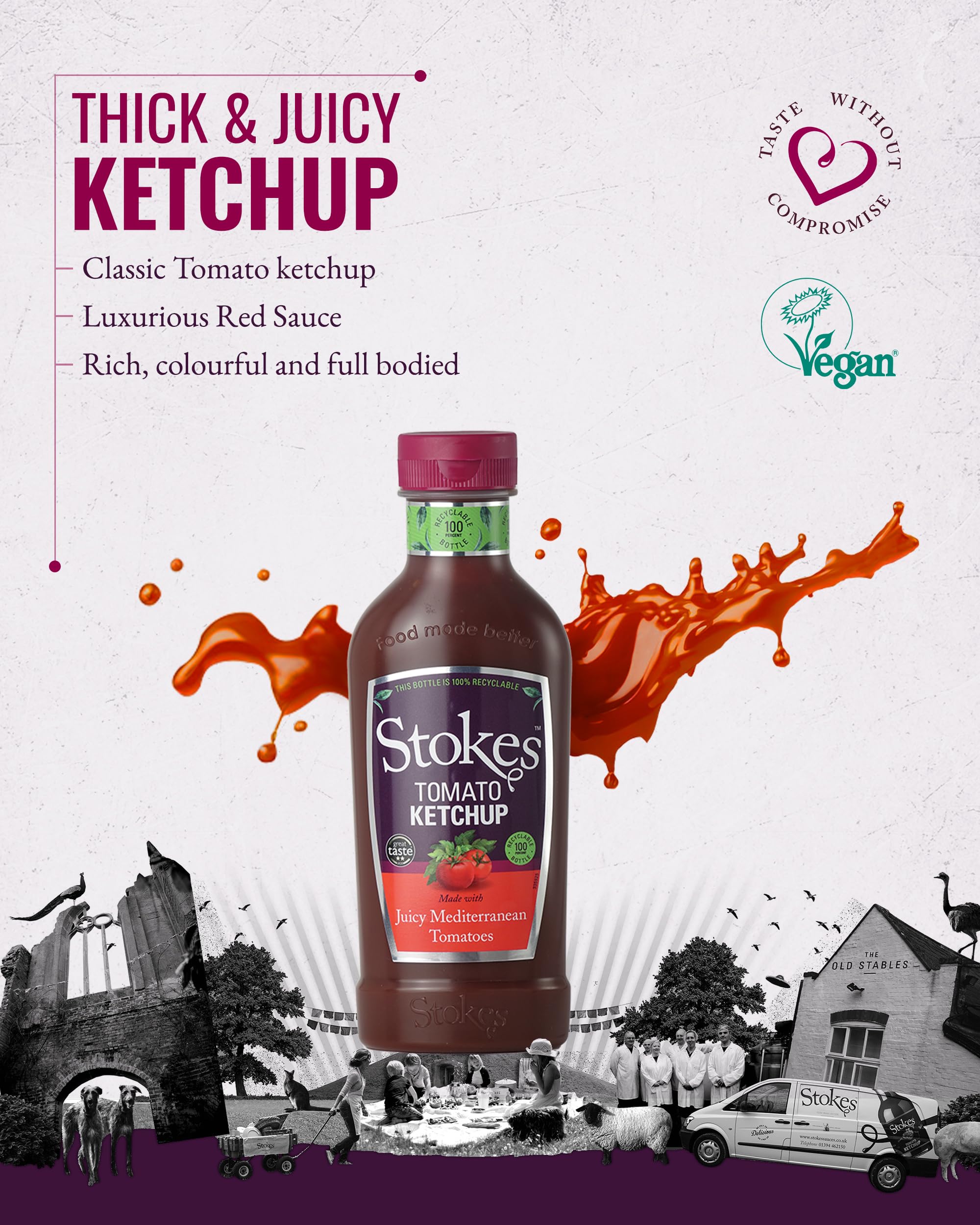 Stokes Real Tomato Ketchup 3PK Squeezy - Rich & Vibrant Tomato Sauce 5