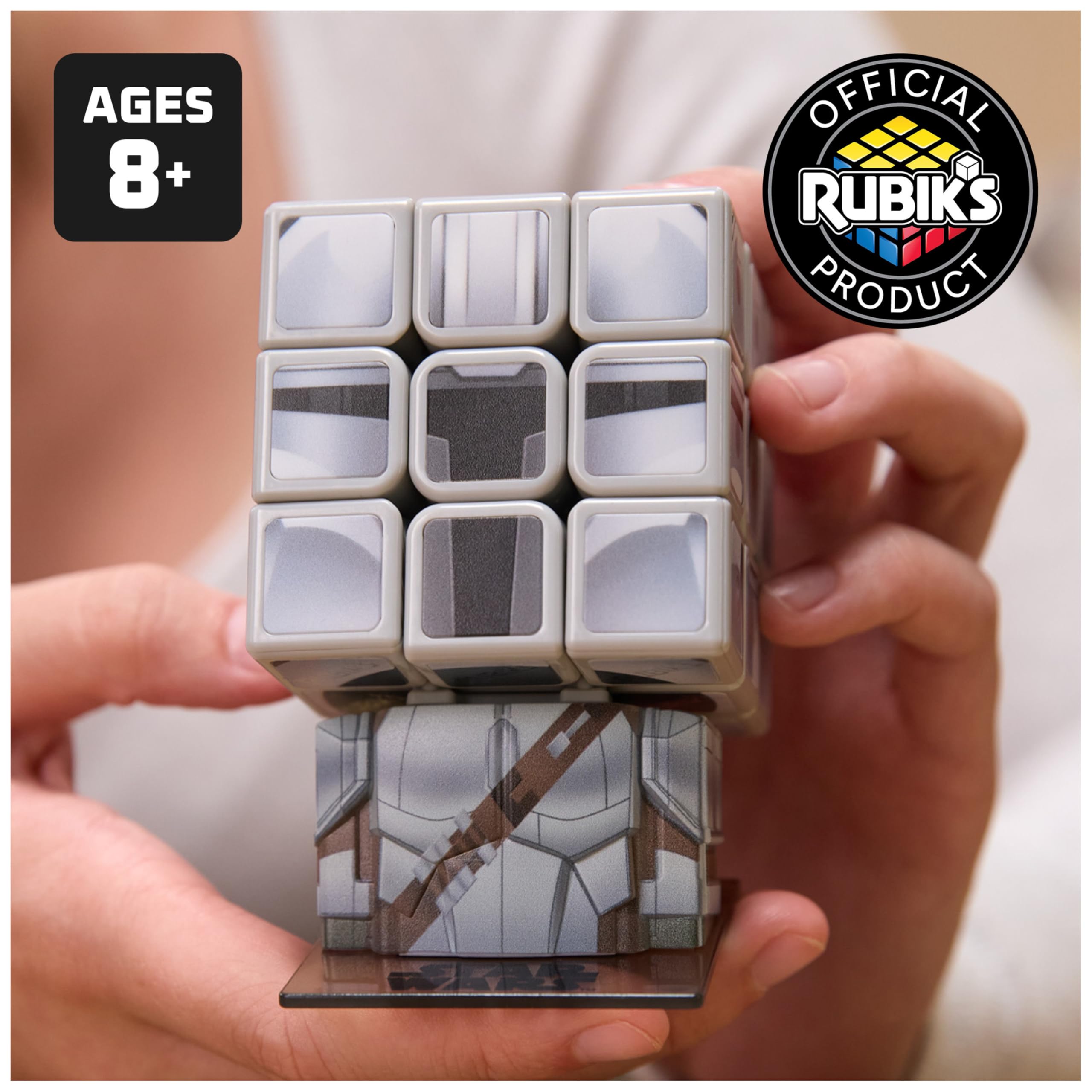 Rubik's Star Wars Mandalorian Cuber - 3x3 Puzzle | Multicolor Plastic | Ages 8+