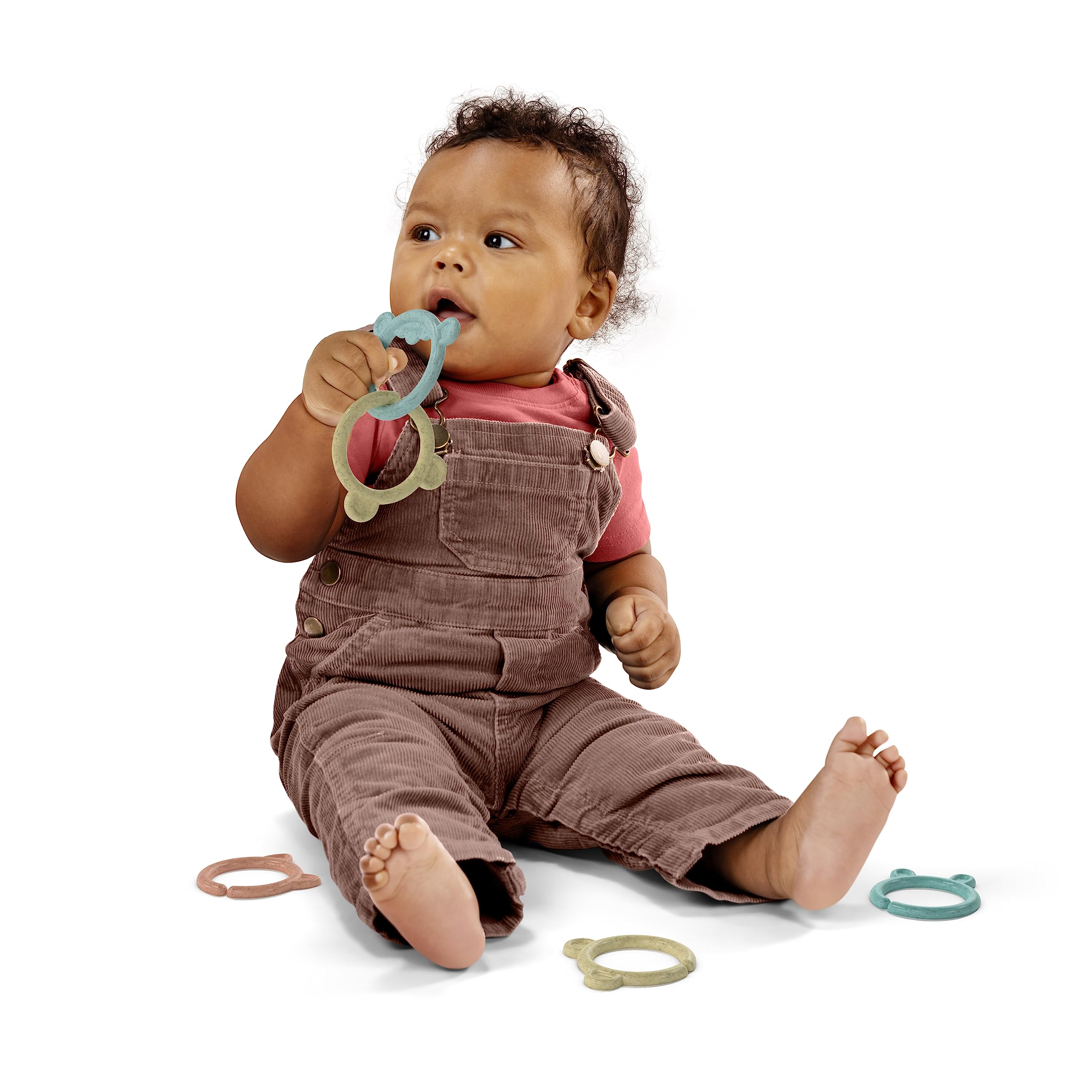 Ingenuity Sheppy's Squad Toy Links - 12 Flexible Plant-Based Links for Newborn and Up